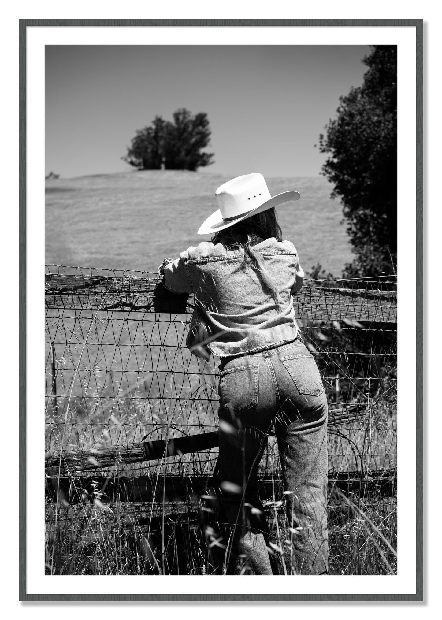 Framed photograph of Ranch Days by Dylan Ozanich, Grey frame, Borders