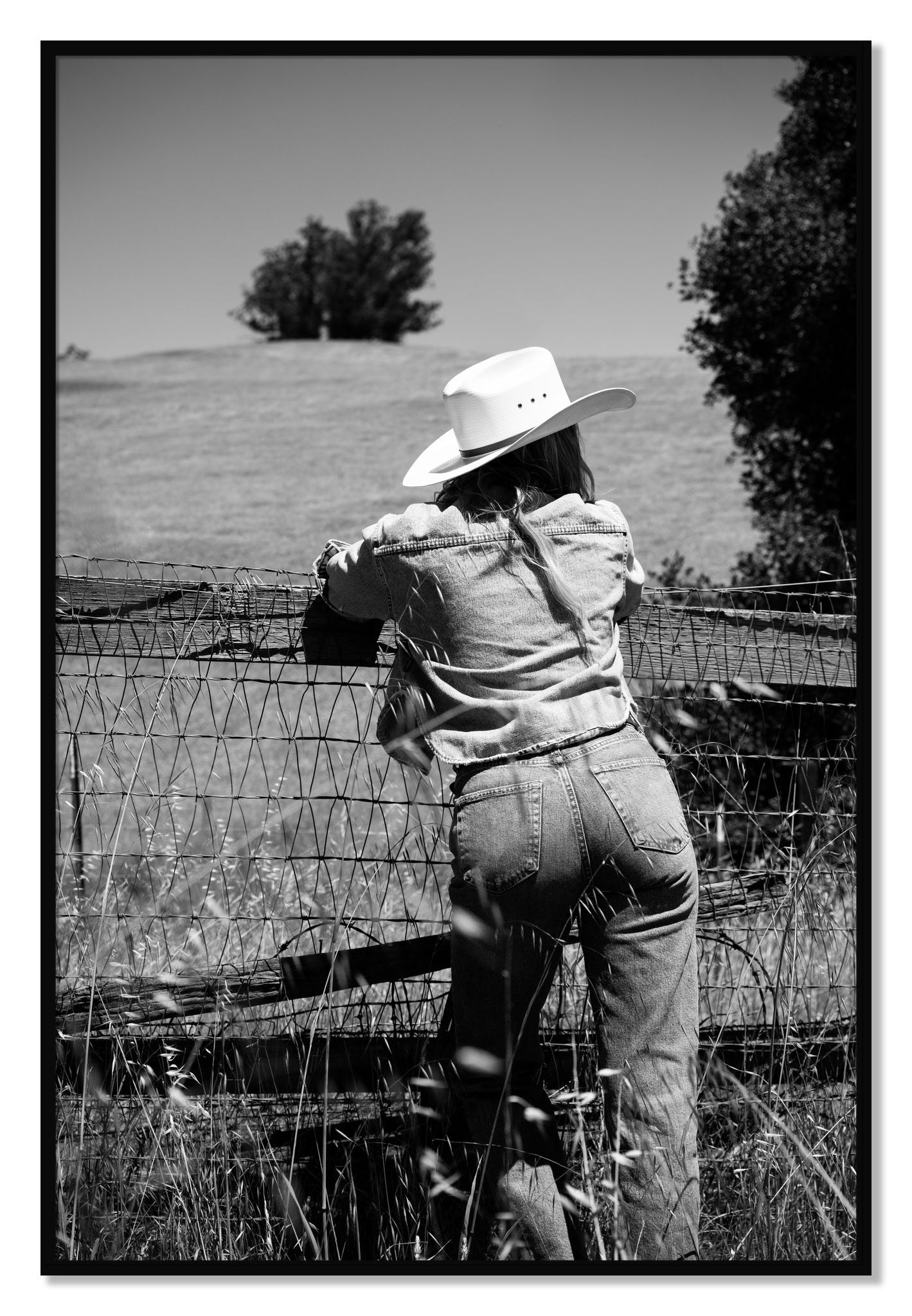 Framed photograph of Ranch Days by Dylan Ozanich, Black frame, Full Bleed