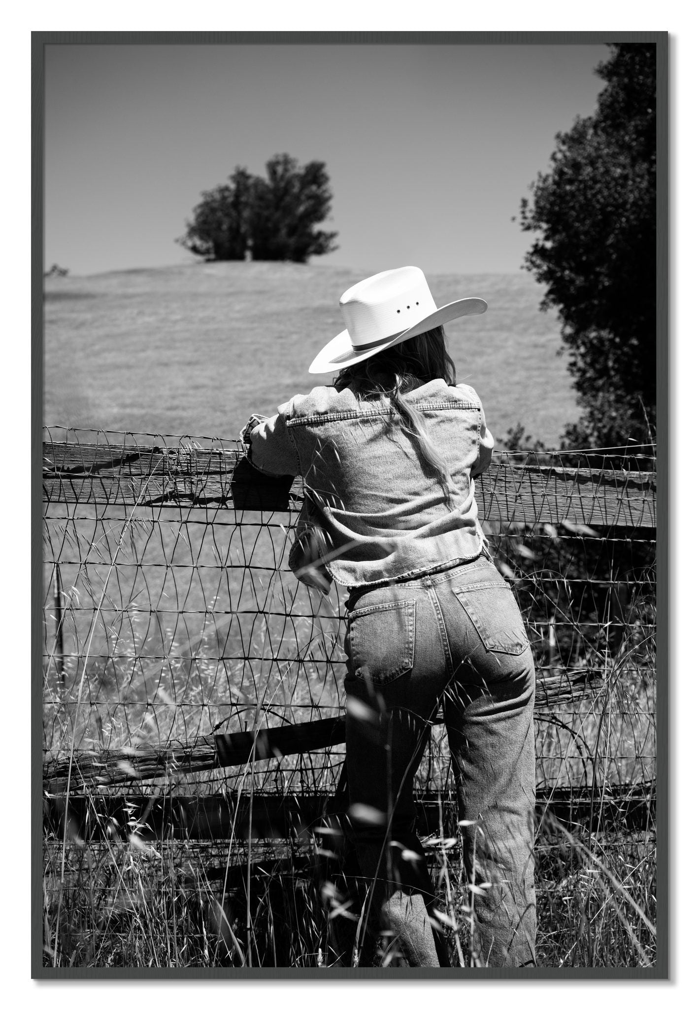 Framed photograph of Ranch Days by Dylan Ozanich, Grey frame, Full Bleed