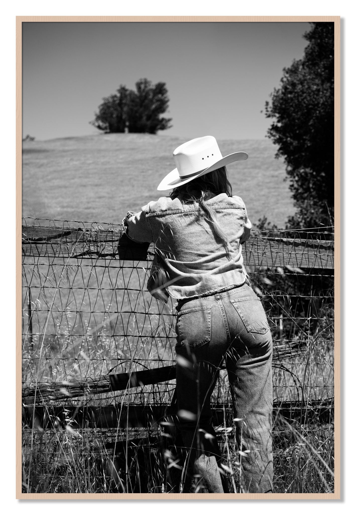 Framed photograph of Ranch Days by Dylan Ozanich, Maple frame, Full Bleed