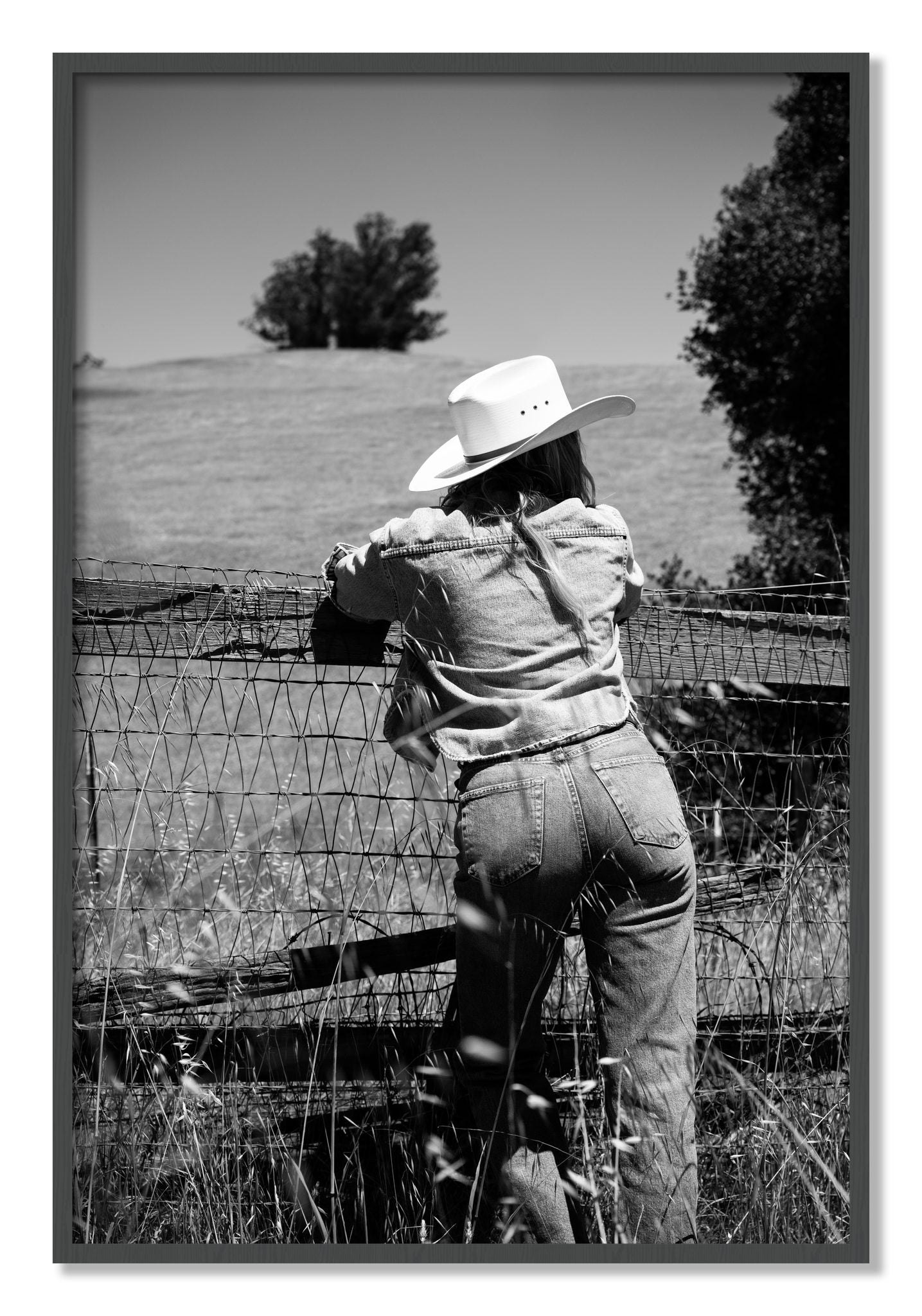 Framed photograph of Ranch Days by Dylan Ozanich, Grey frame, Full Bleed