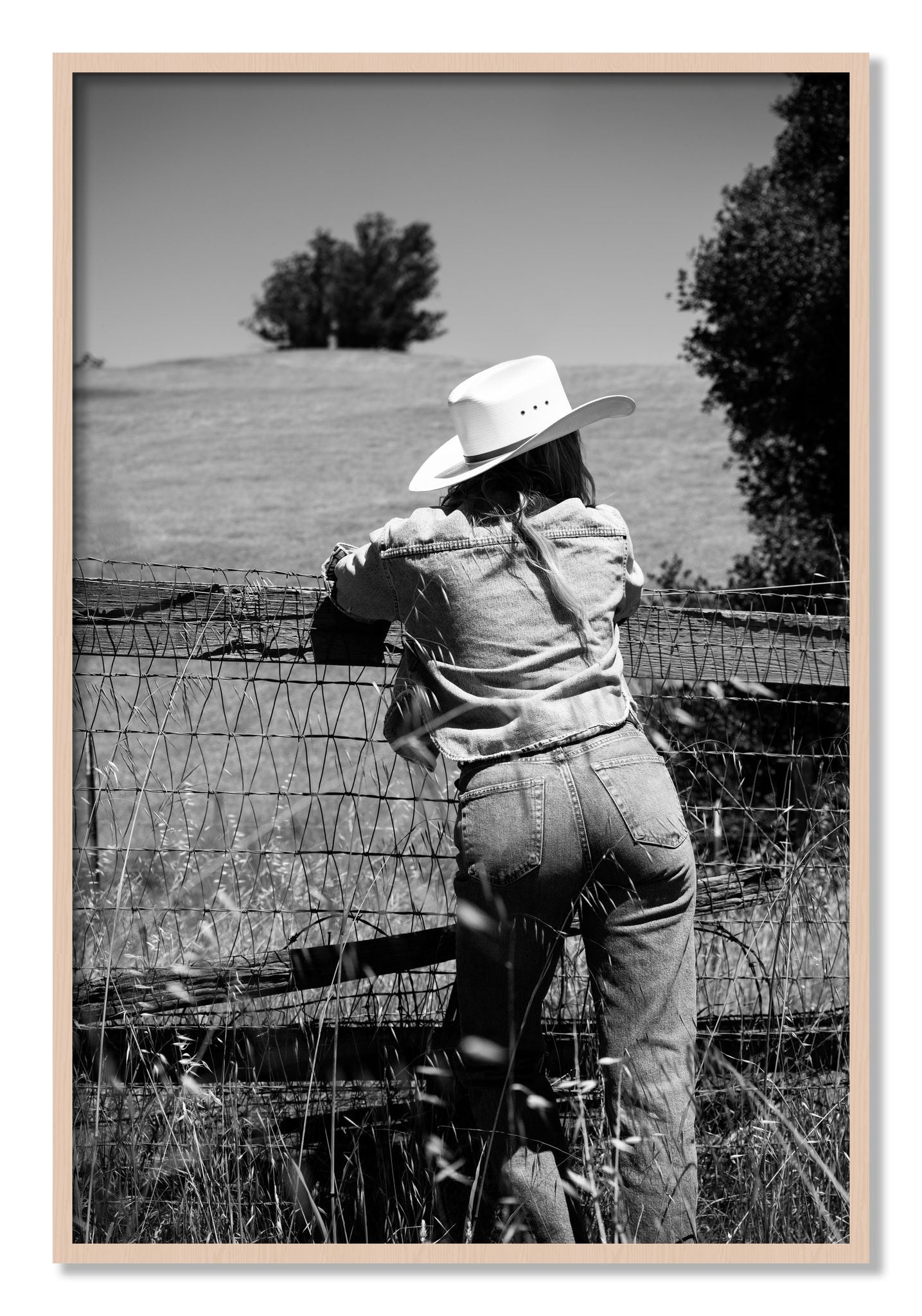 Framed photograph of Ranch Days by Dylan Ozanich, Maple frame, Full Bleed