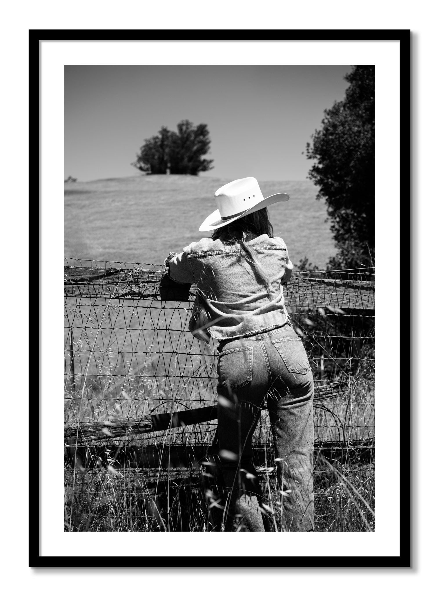 Framed photograph of Ranch Days by Dylan Ozanich, Black frame, Borders