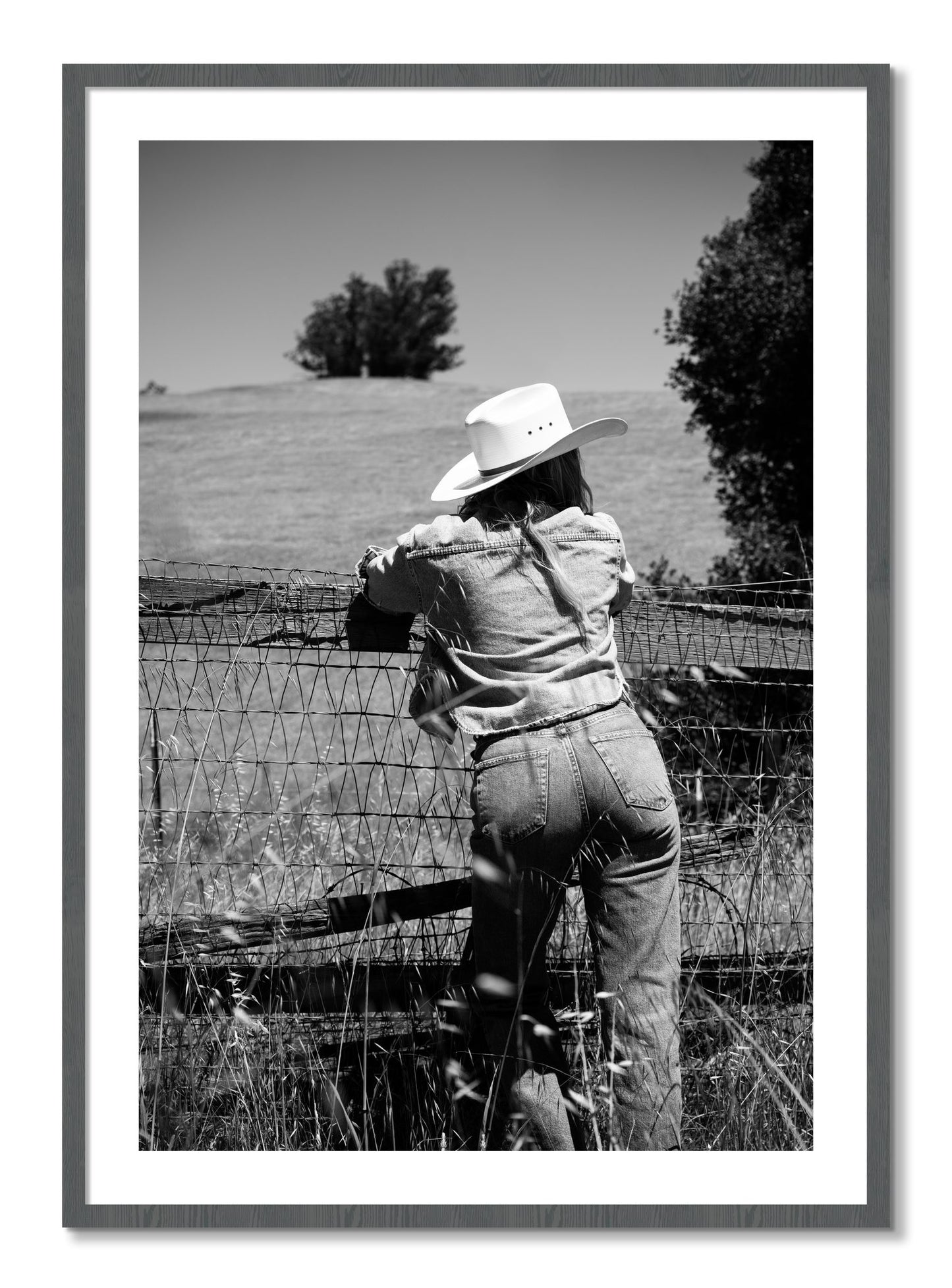 Framed photograph of Ranch Days by Dylan Ozanich, Grey frame, Borders