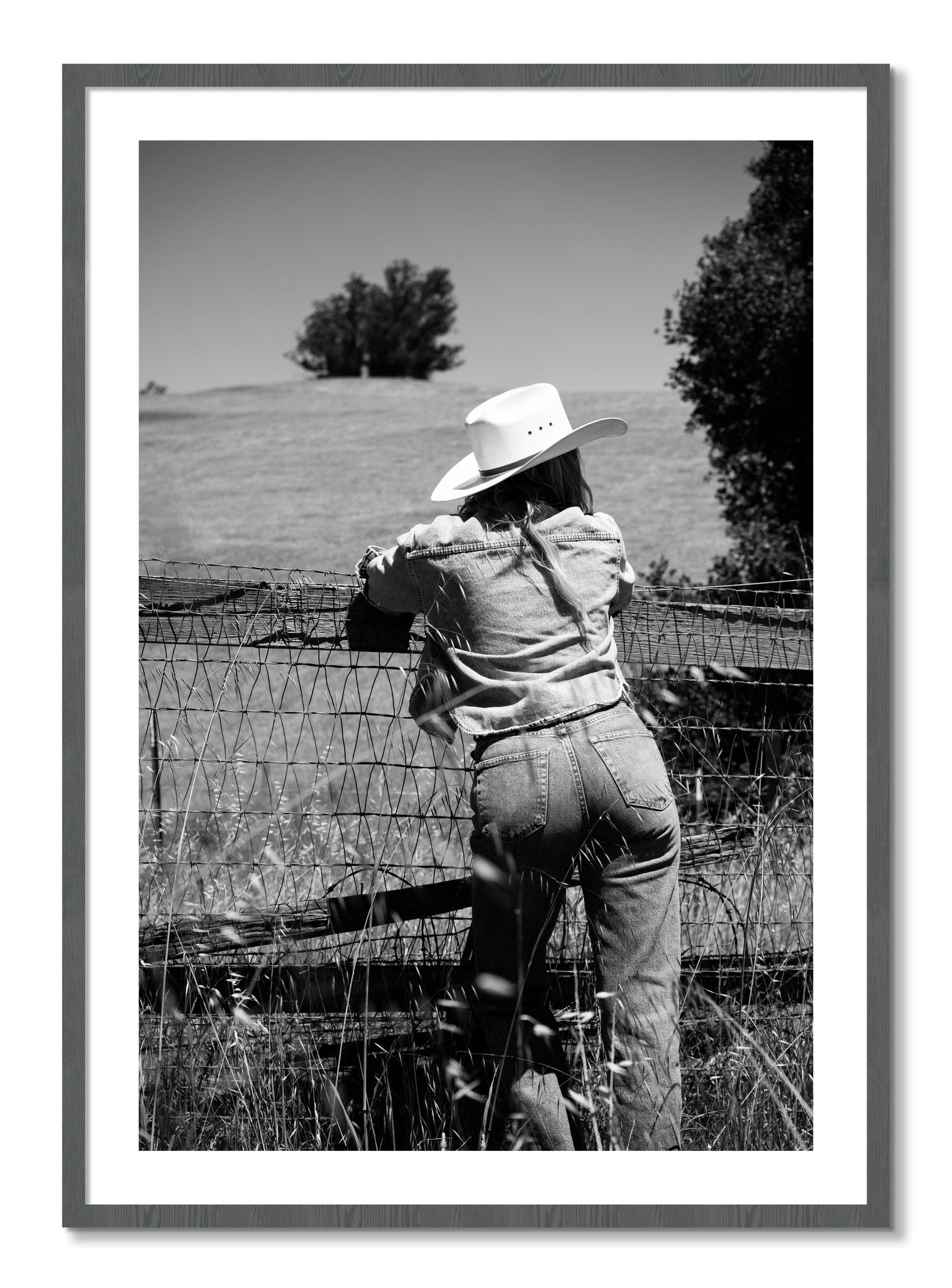Framed photograph of Ranch Days by Dylan Ozanich, Grey frame, Borders