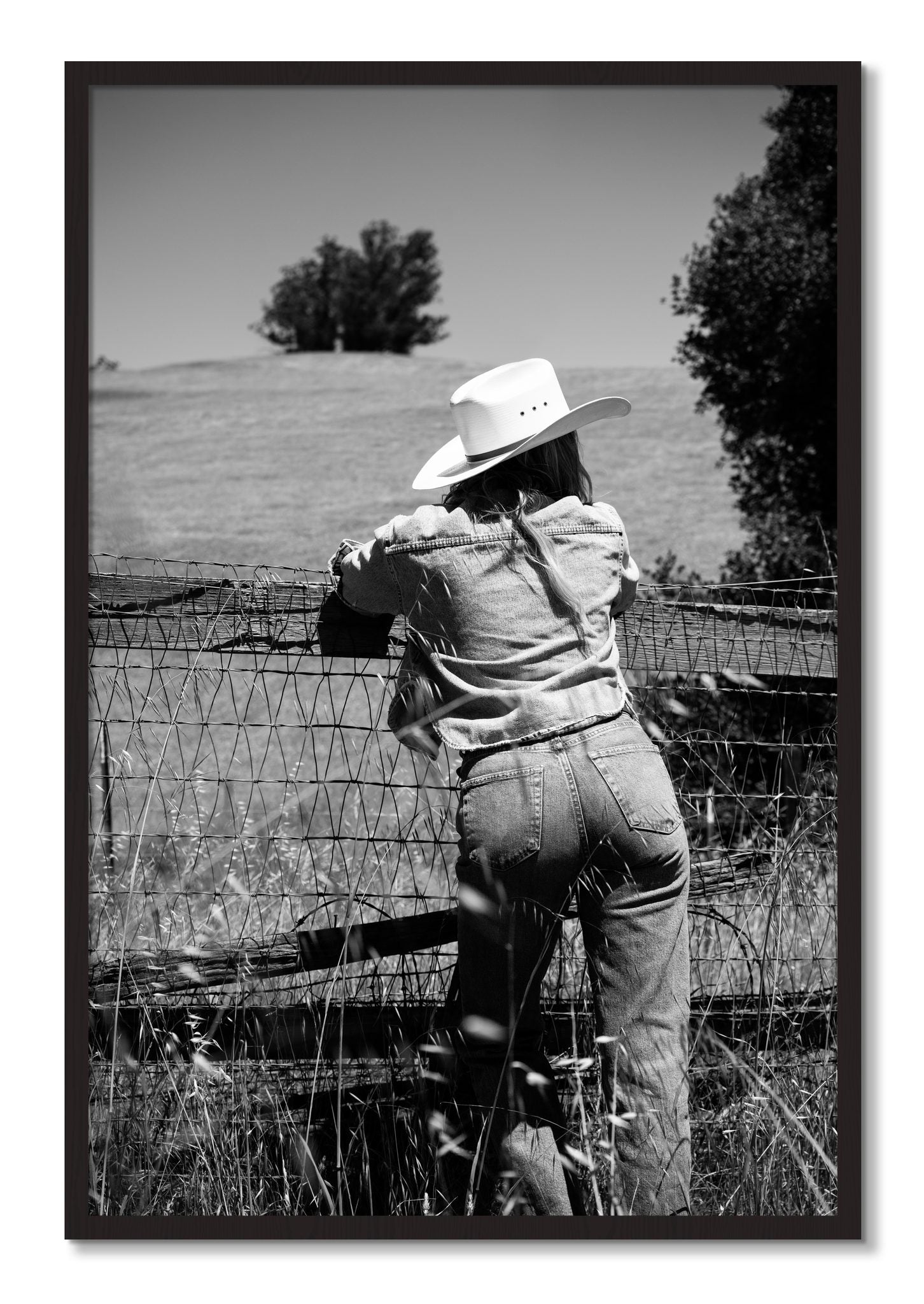 Framed photograph of Ranch Days by Dylan Ozanich, Black Walnut frame, Full Bleed