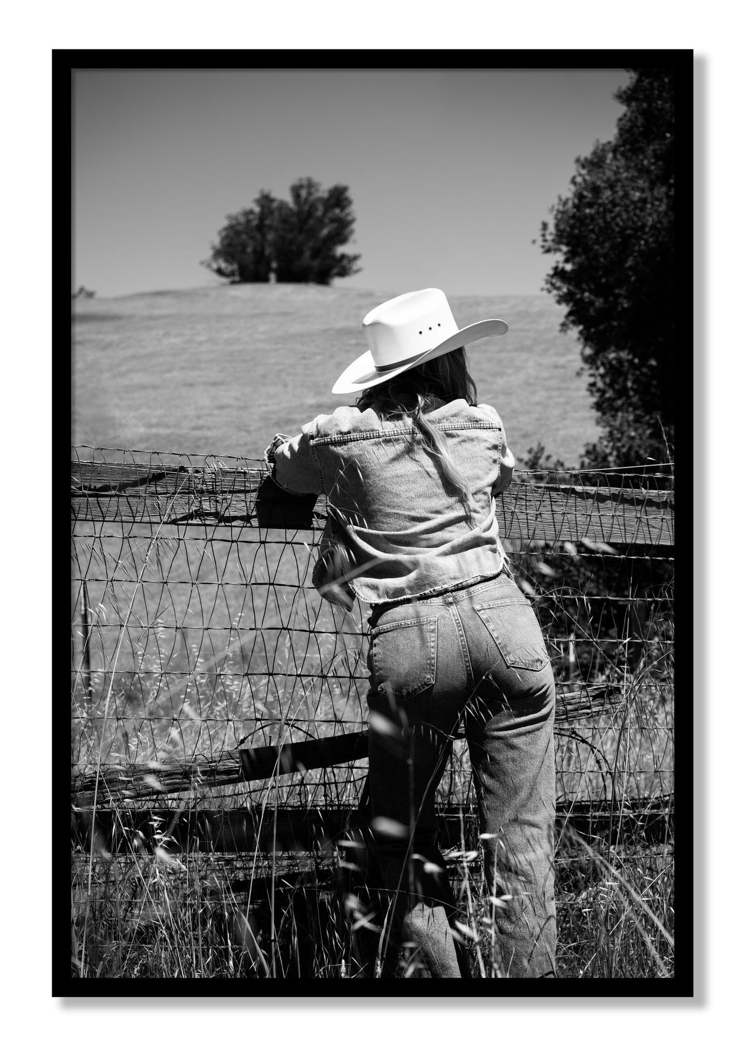 Framed photograph of Ranch Days by Dylan Ozanich, Black frame, Full Bleed