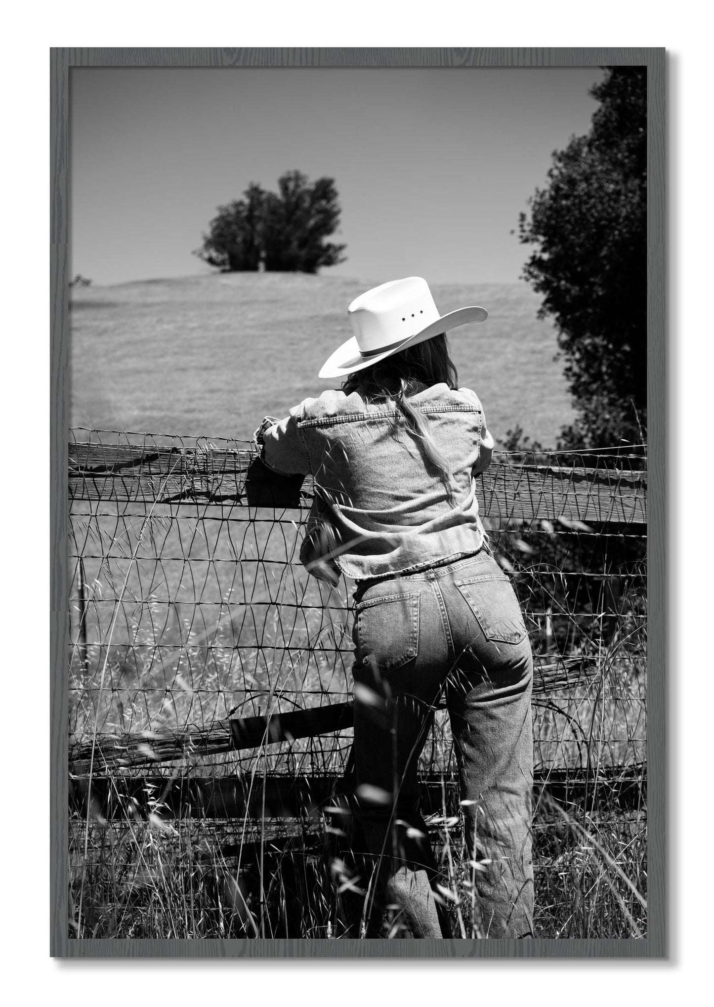 Framed photograph of Ranch Days by Dylan Ozanich, Grey frame, Full Bleed