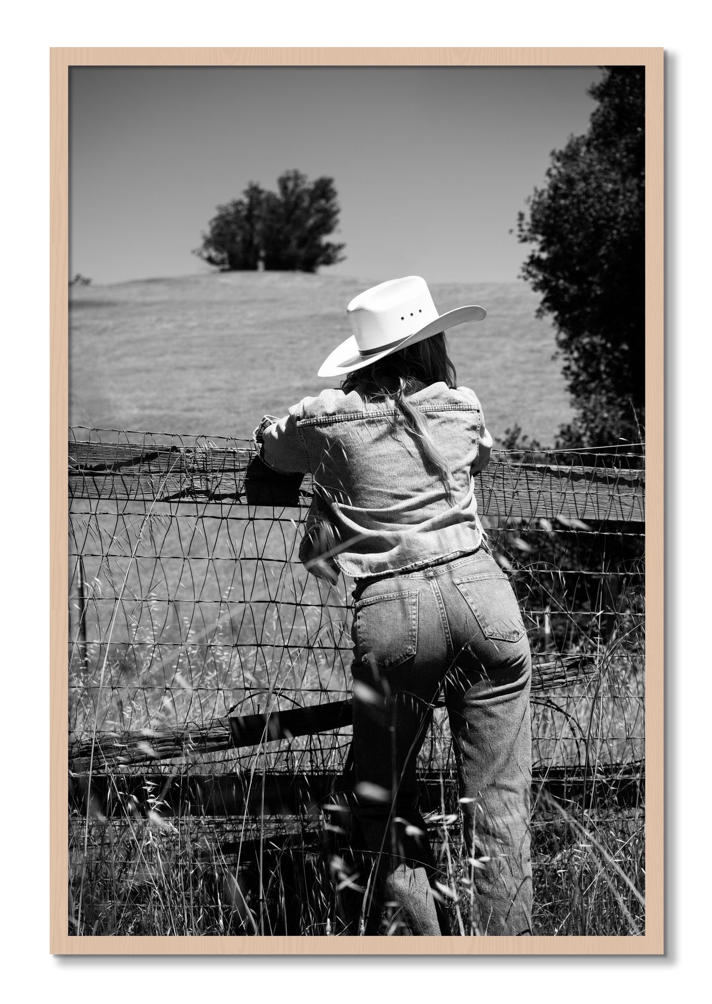 Framed photograph of Ranch Days by Dylan Ozanich, Maple frame, Full Bleed