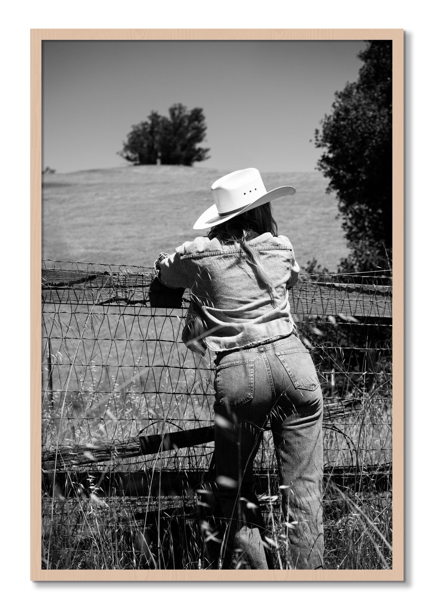 Framed photograph of Ranch Days by Dylan Ozanich, Maple frame, Full Bleed