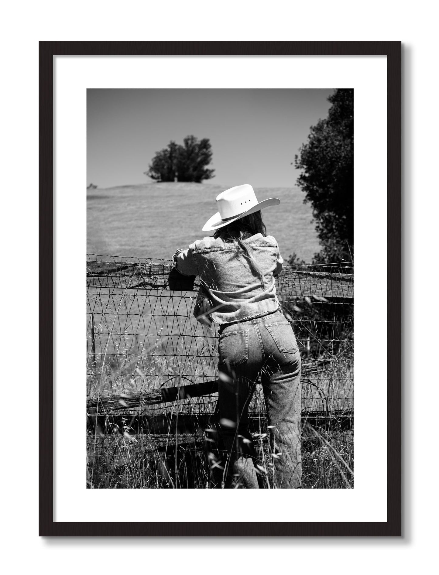 Framed photograph of Ranch Days by Dylan Ozanich, Black frame, Borders