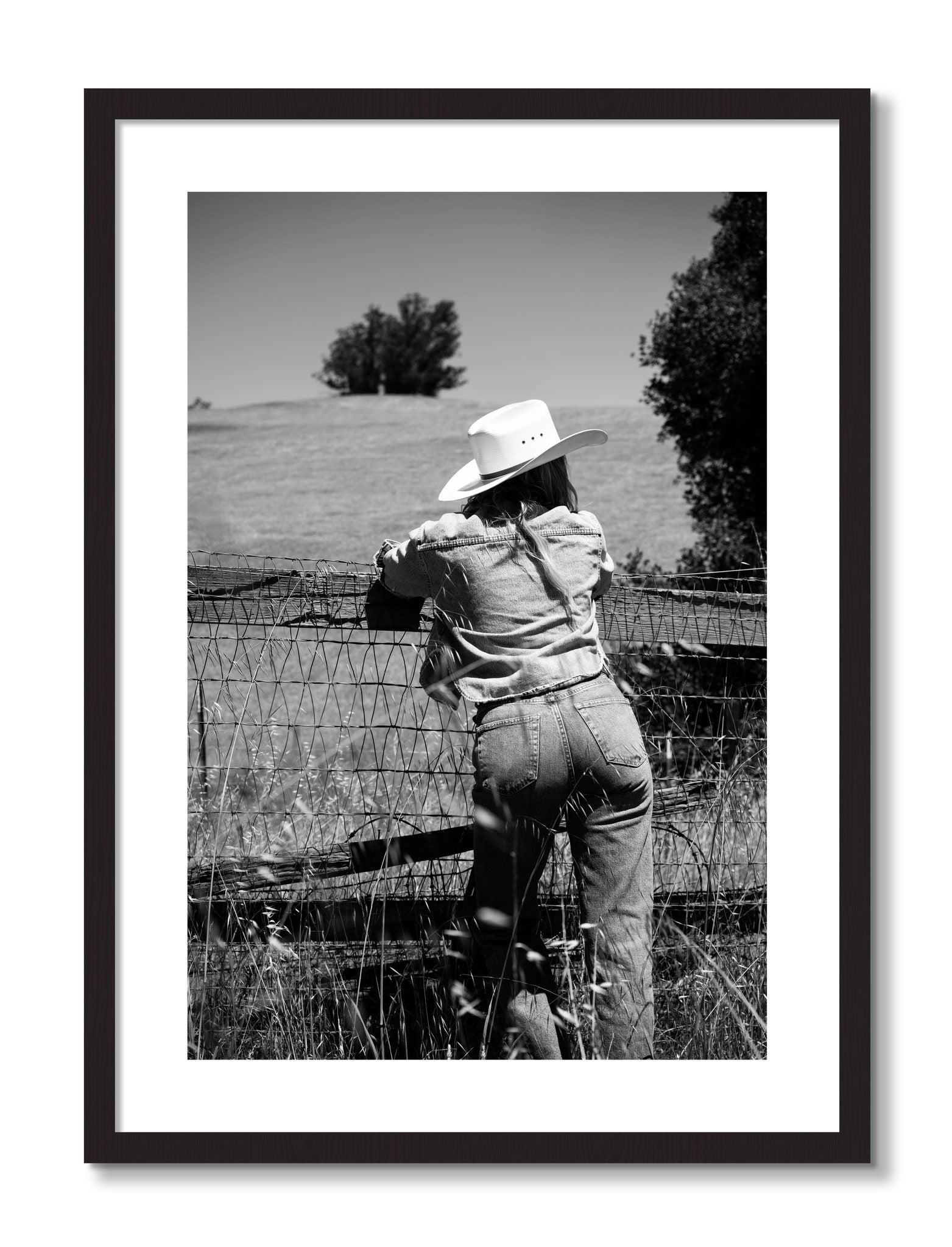 Framed photograph of Ranch Days by Dylan Ozanich, Black frame, Borders