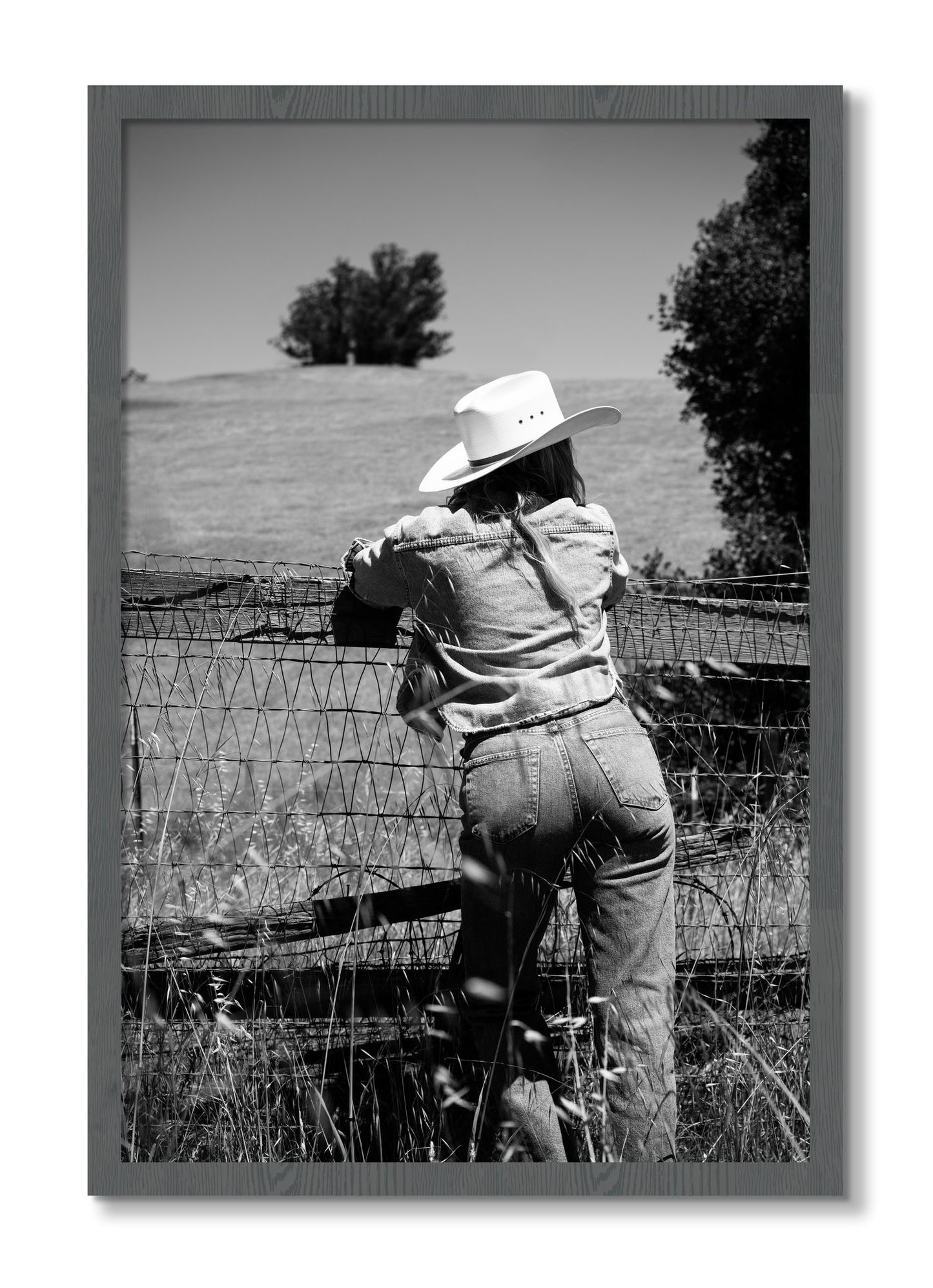 Framed photograph of Ranch Days by Dylan Ozanich, Grey frame, Full Bleed