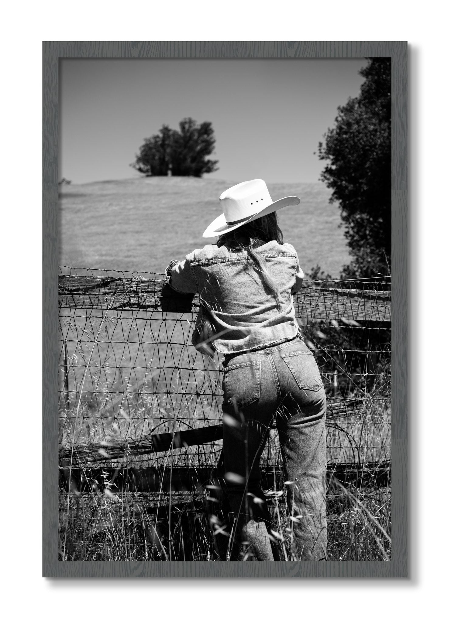 Framed photograph of Ranch Days by Dylan Ozanich, Grey frame, Full Bleed
