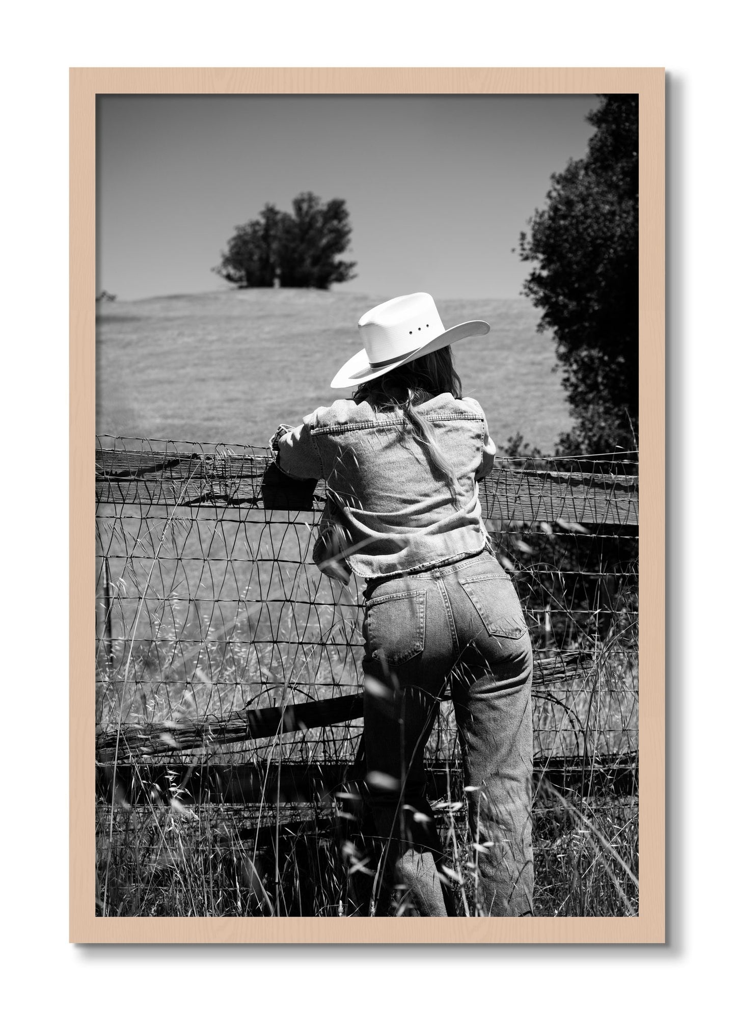 Framed photograph of Ranch Days by Dylan Ozanich, Maple frame, Full Bleed