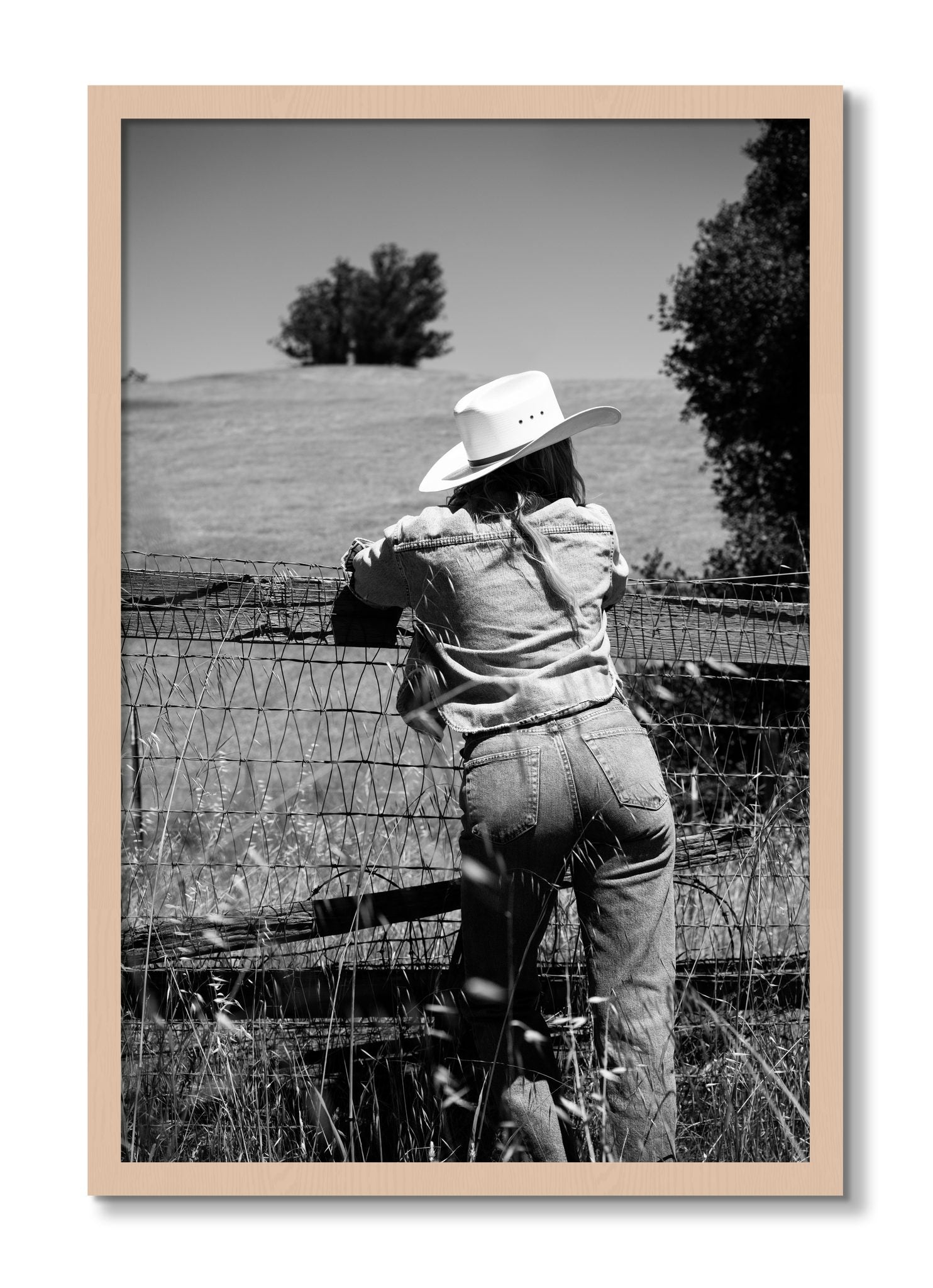 Framed photograph of Ranch Days by Dylan Ozanich, Maple frame, Full Bleed