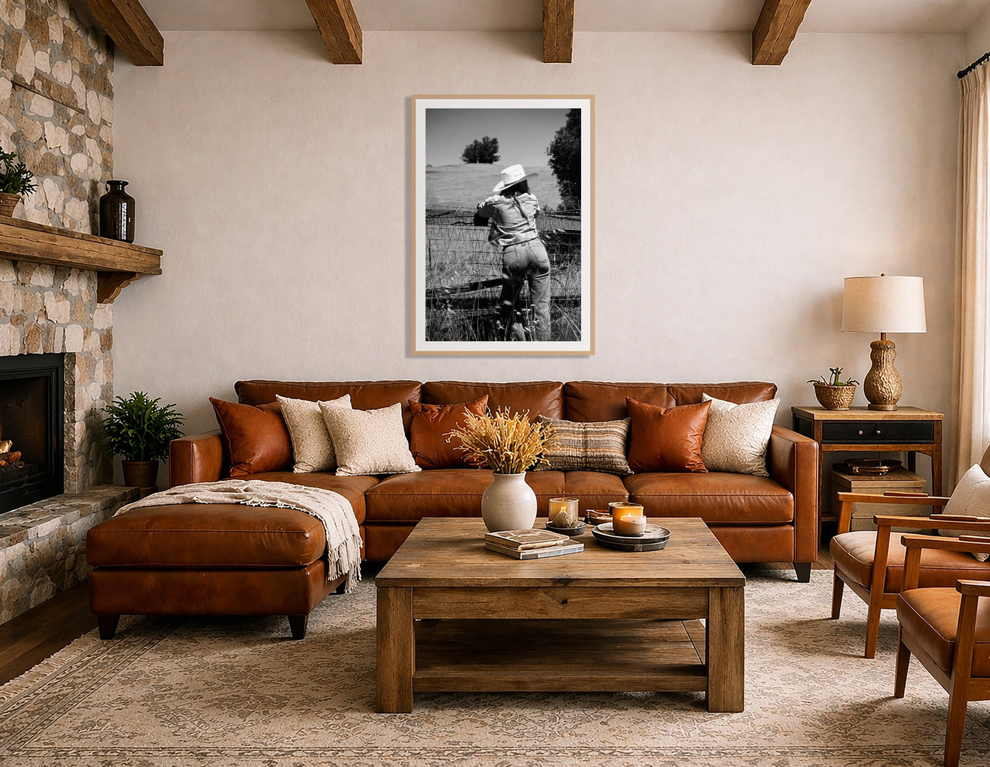 Framed photograph of Ranch Days by Dylan Ozanich displayed on a wall