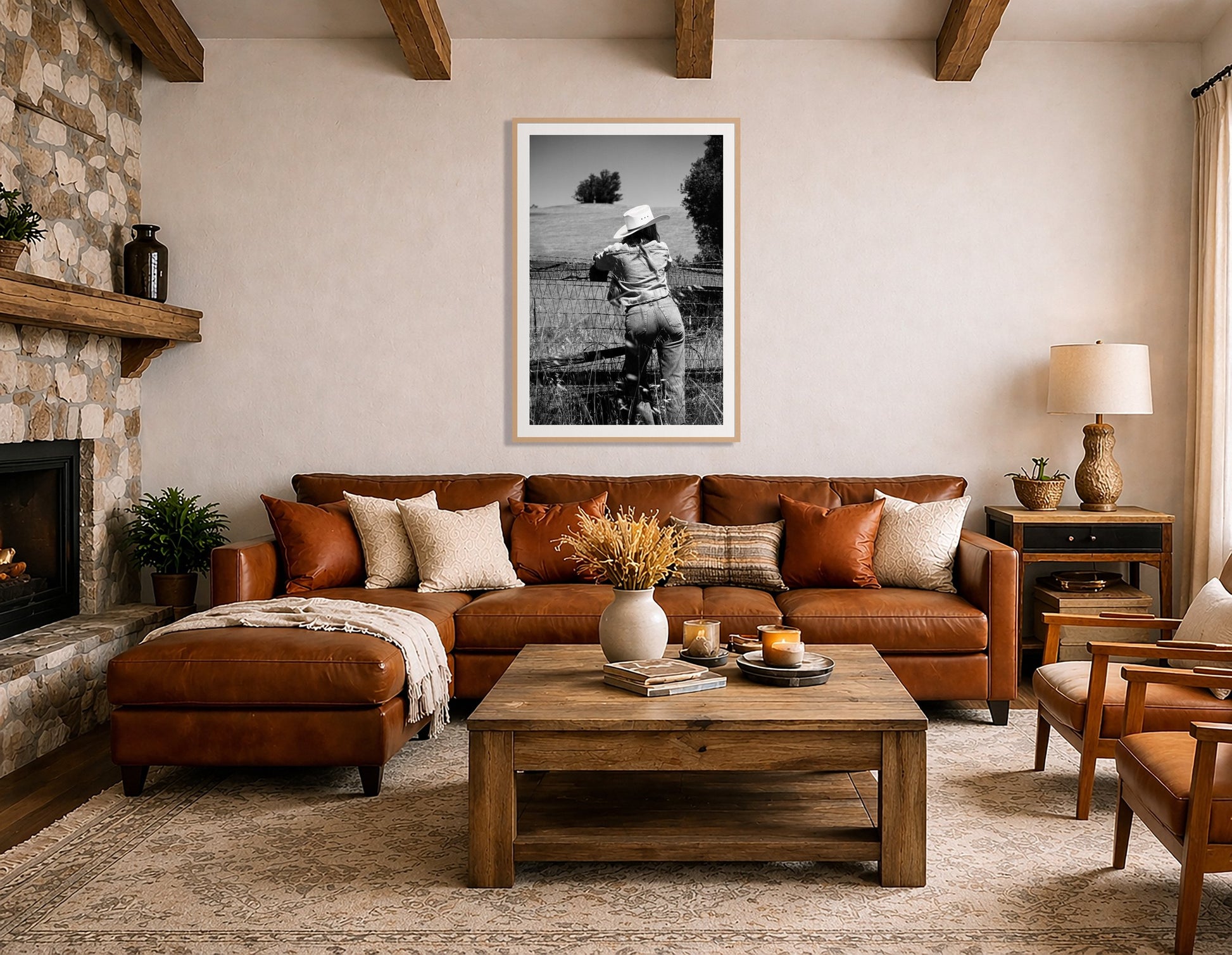 Framed photograph of Ranch Days by Dylan Ozanich displayed on a wall