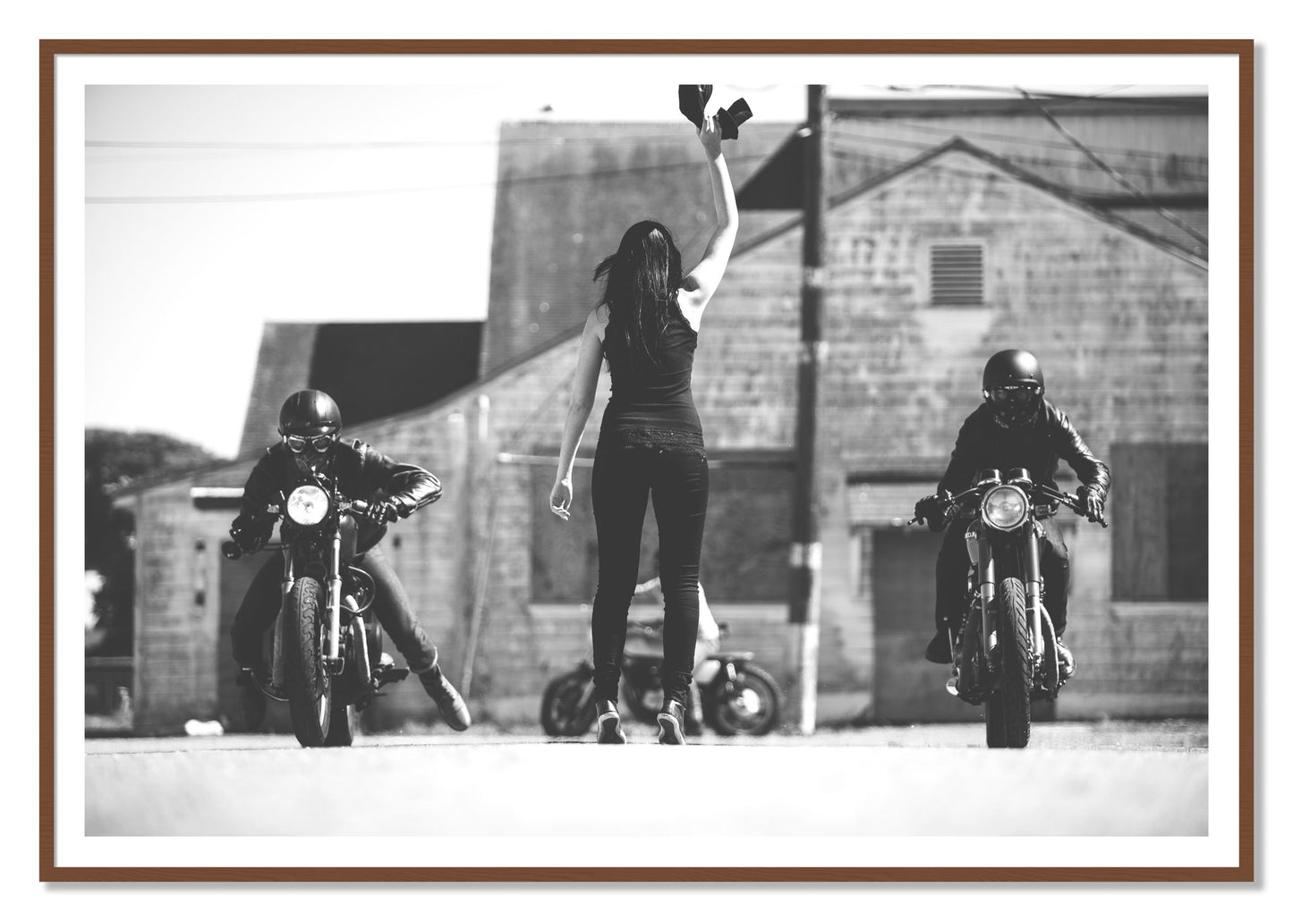 Ready Set by Dylan Ozanich, 48×72 print with a White Border in a Walnut frame