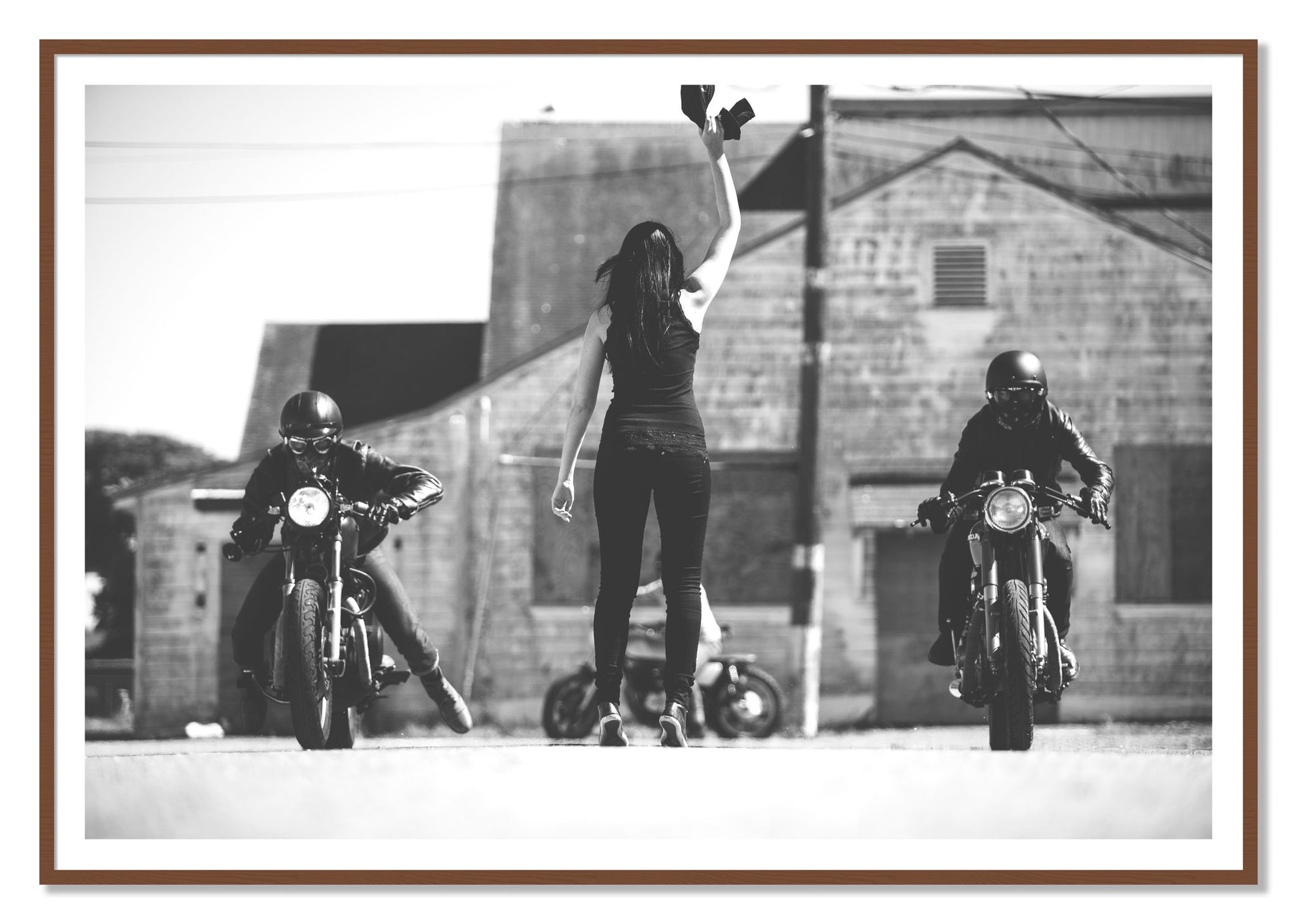Ready Set by Dylan Ozanich, 48×72 print with a White Border in a Walnut frame