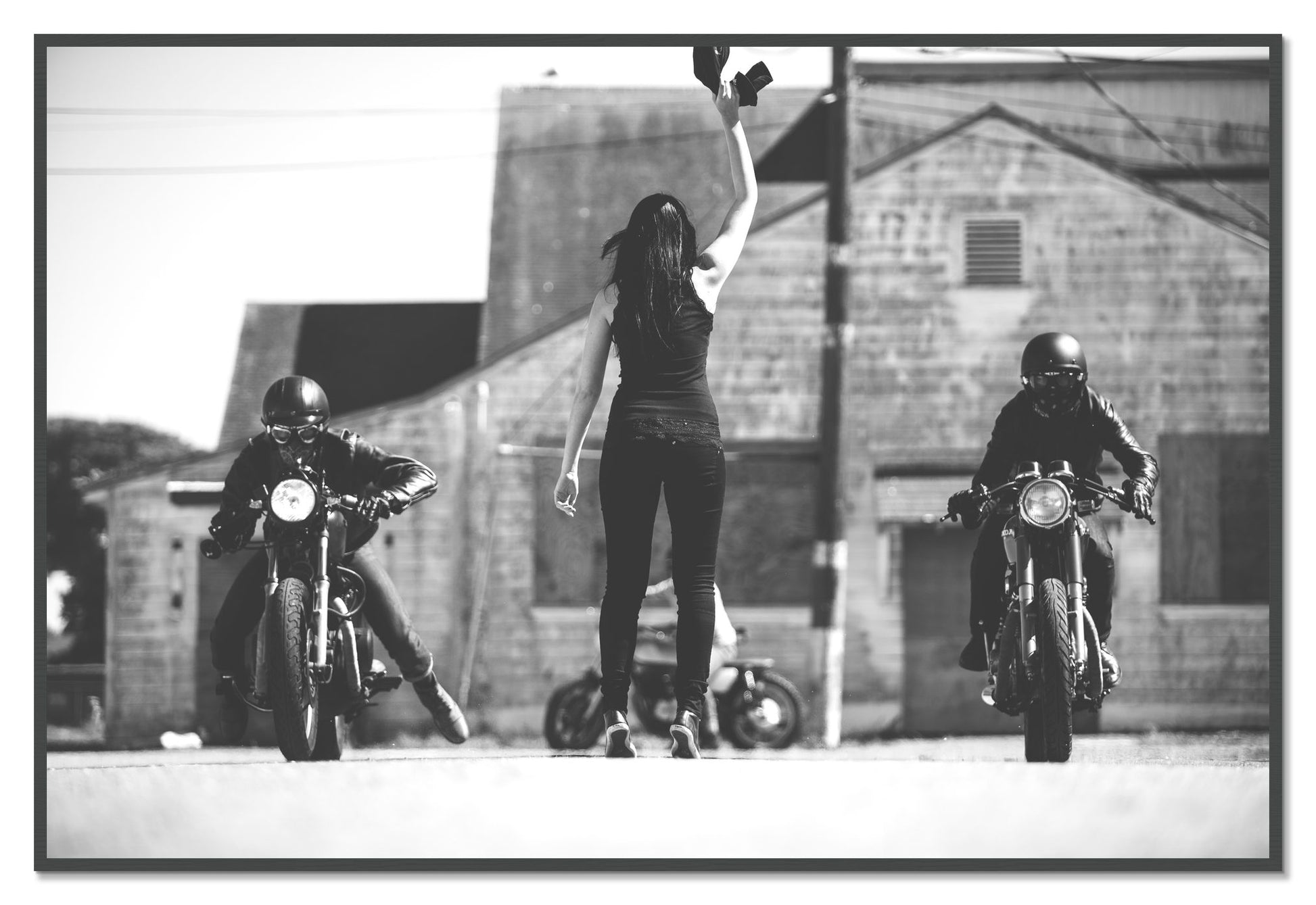 Ready Set by Dylan Ozanich, 48×72 Full Bleed Print in a Grey frame