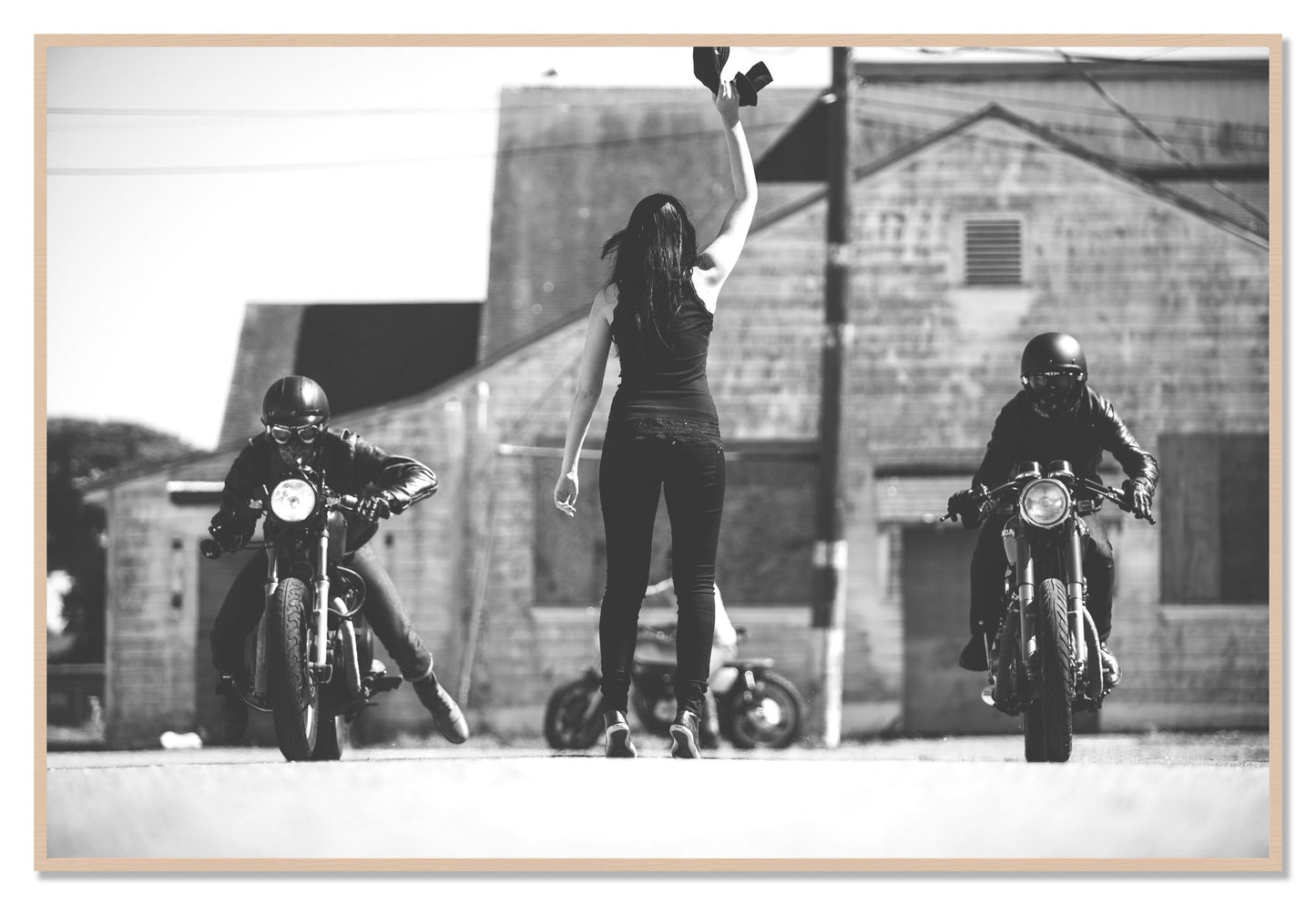 Ready Set by Dylan Ozanich, 48×72 Full Bleed Print in a Maple frame