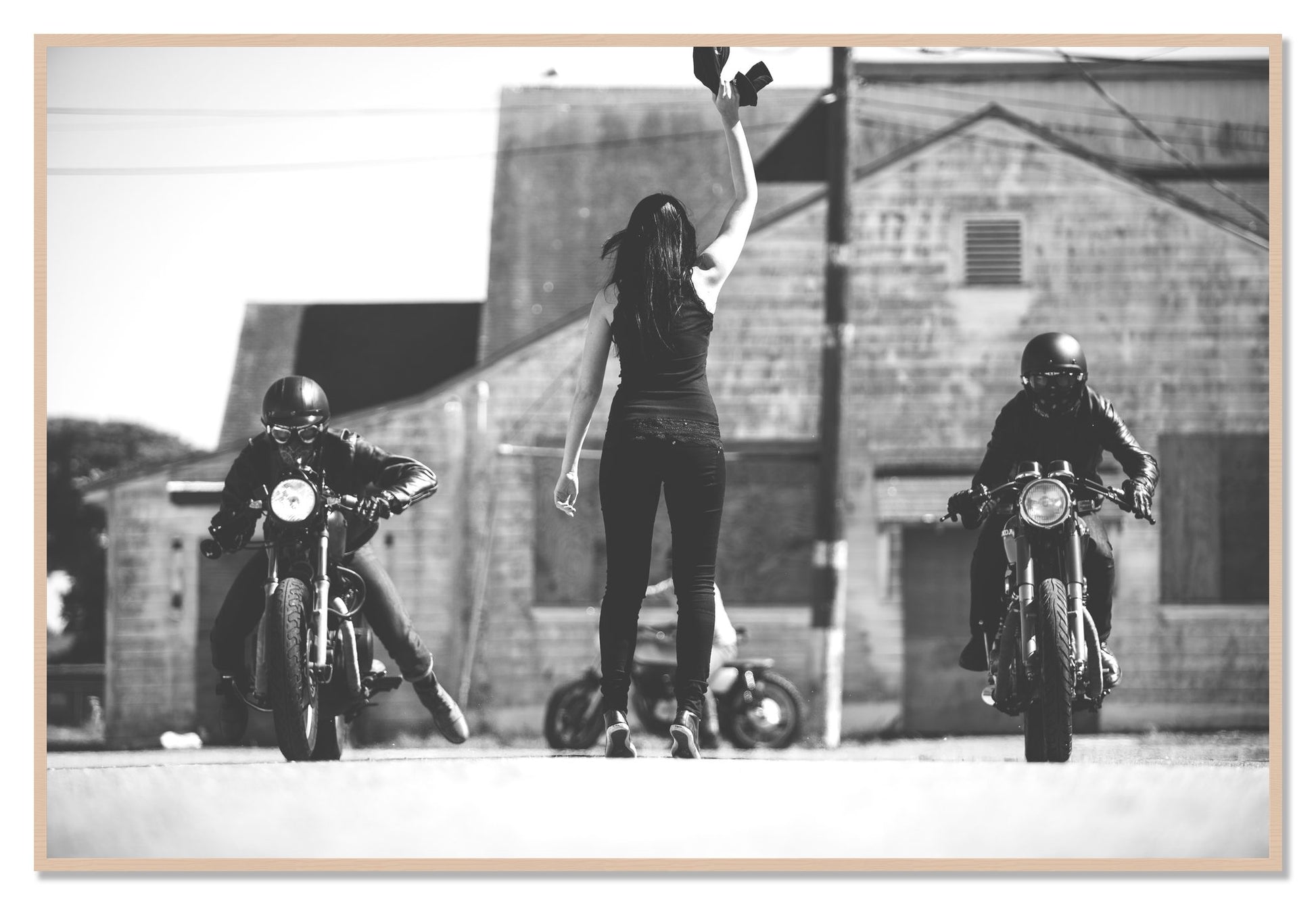Ready Set by Dylan Ozanich, 48×72 Full Bleed Print in a Maple frame