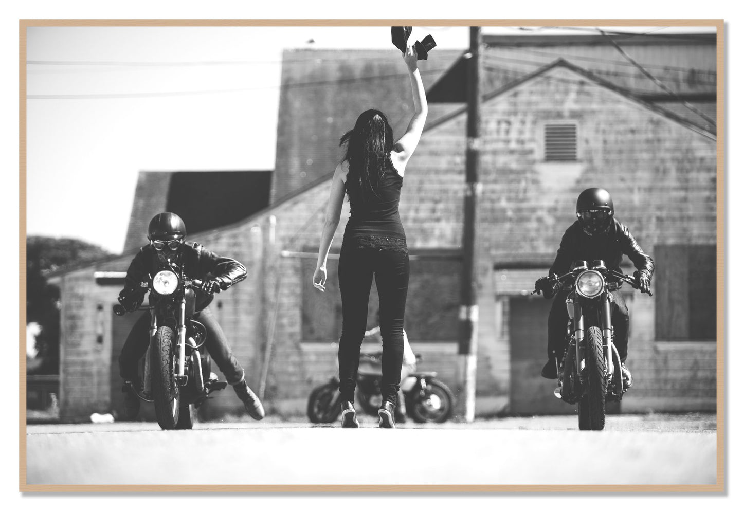 Ready Set by Dylan Ozanich, 48×72 Full Bleed Print in an Oak frame
