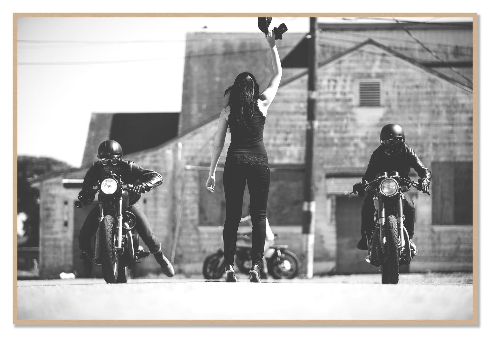 Ready Set by Dylan Ozanich, 48×72 Full Bleed Print in an Oak frame