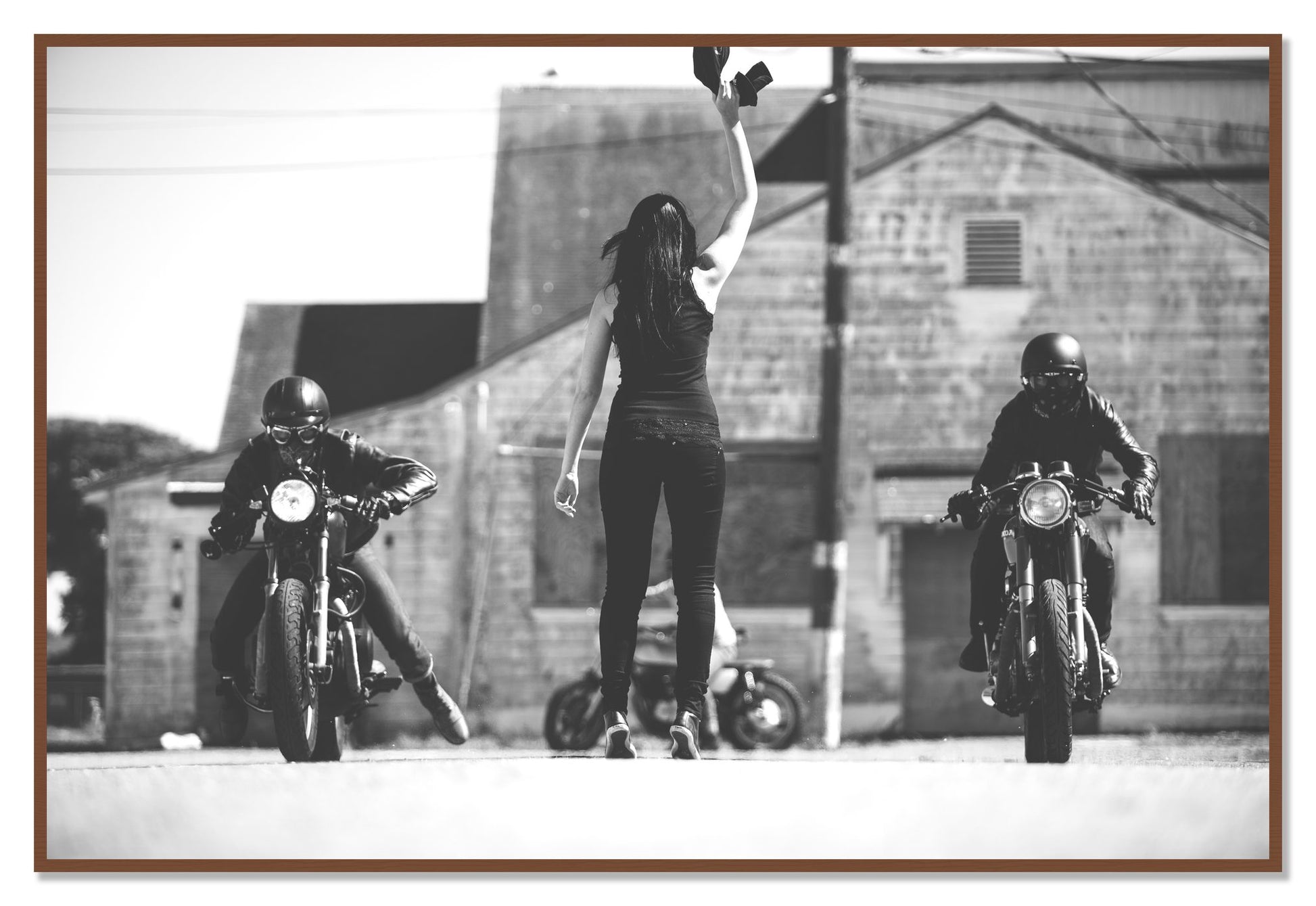 Ready Set by Dylan Ozanich, 48×72 Full Bleed Print in a Walnut frame