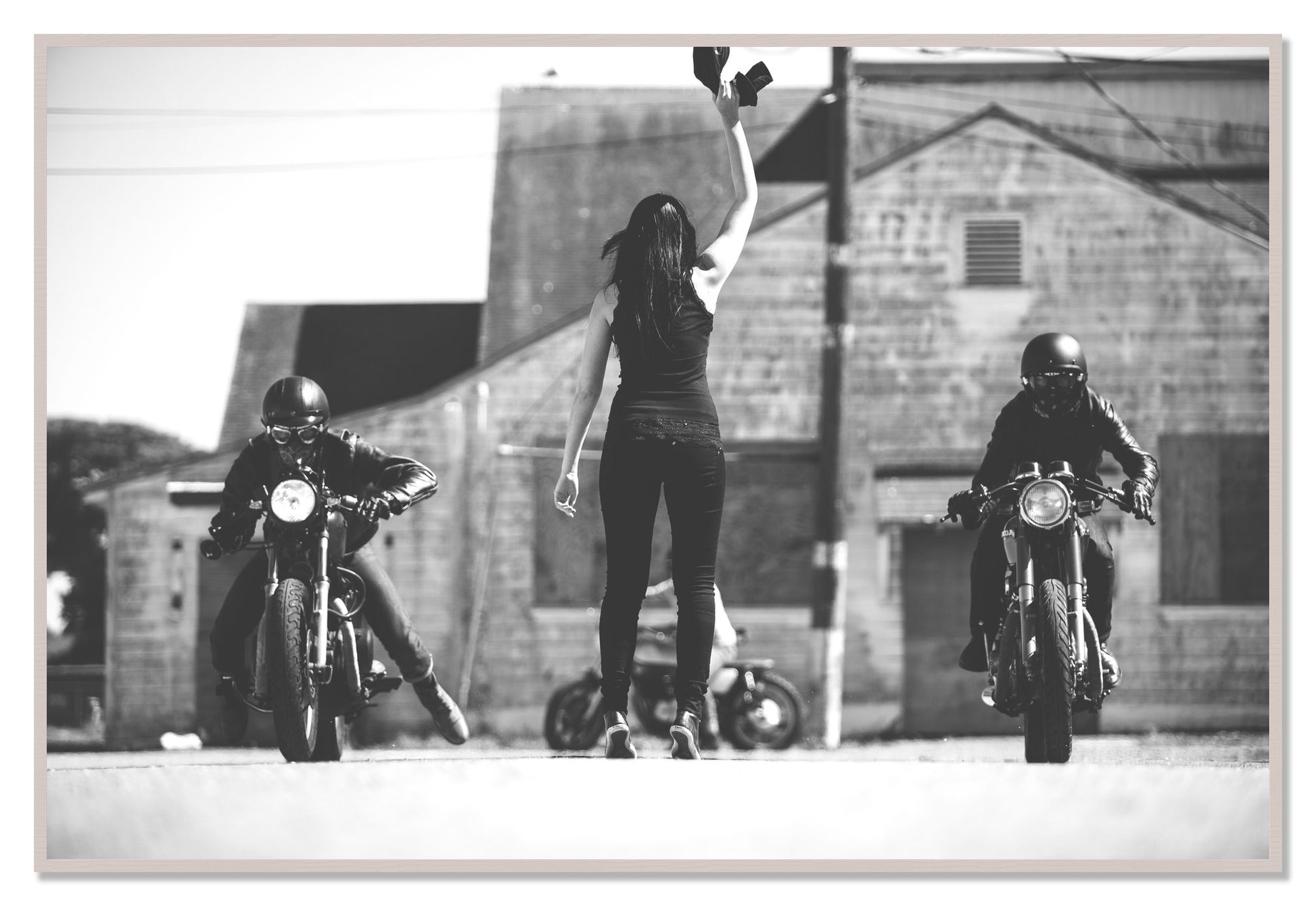Ready Set by Dylan Ozanich, 48×72 Full Bleed Print in a White Maple frame