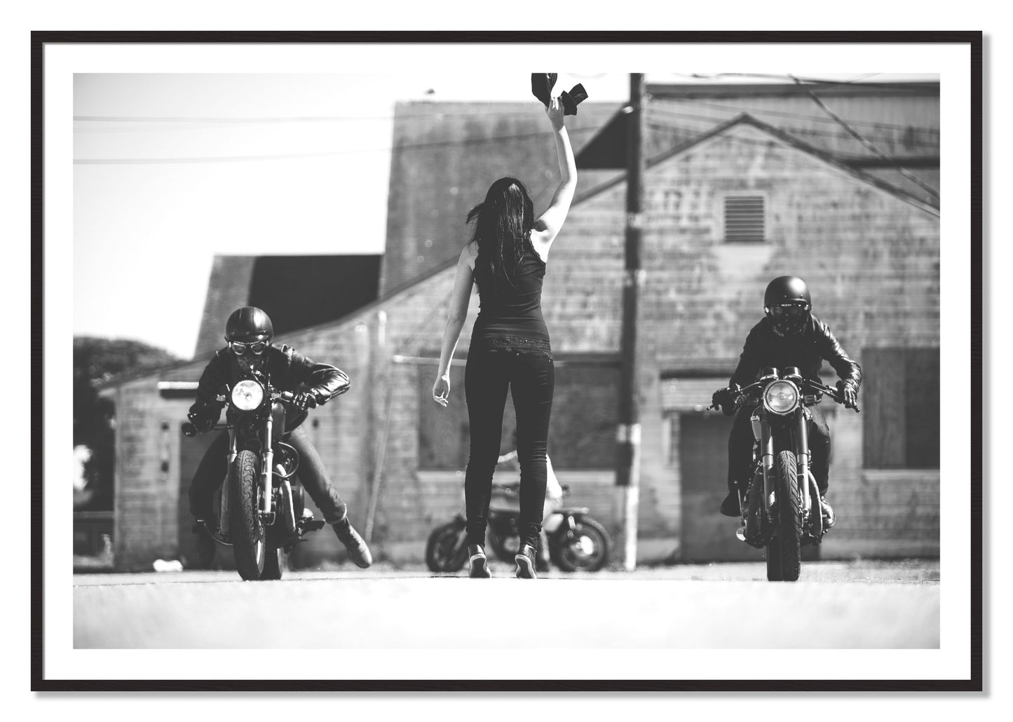 Framed photograph of Ready Set by Dylan Ozanich, Black Walnut frame, Borders