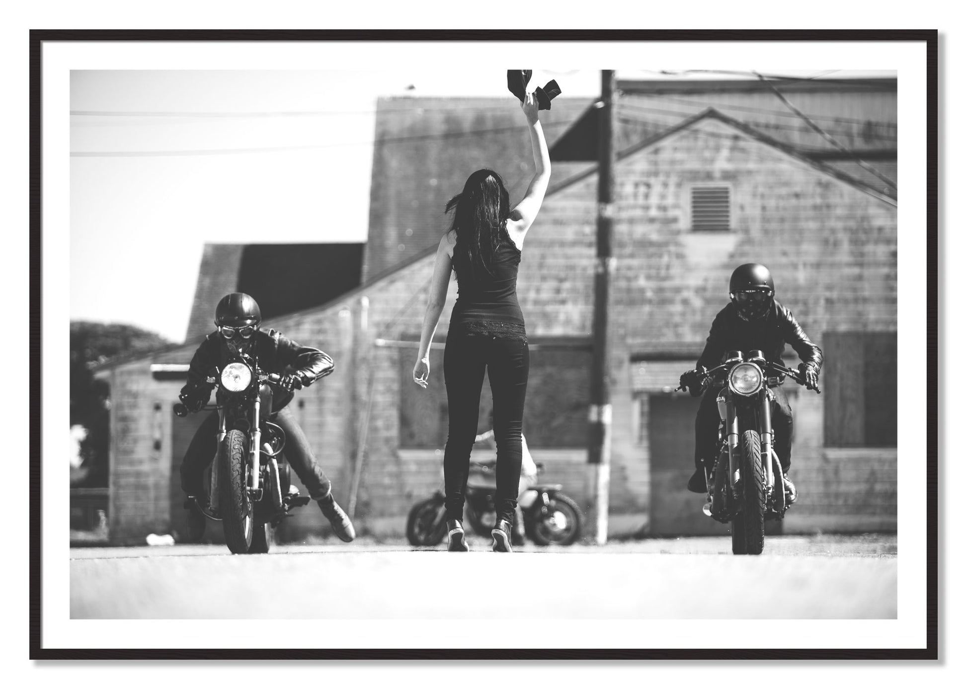 Framed photograph of Ready Set by Dylan Ozanich, Black Walnut frame, Borders