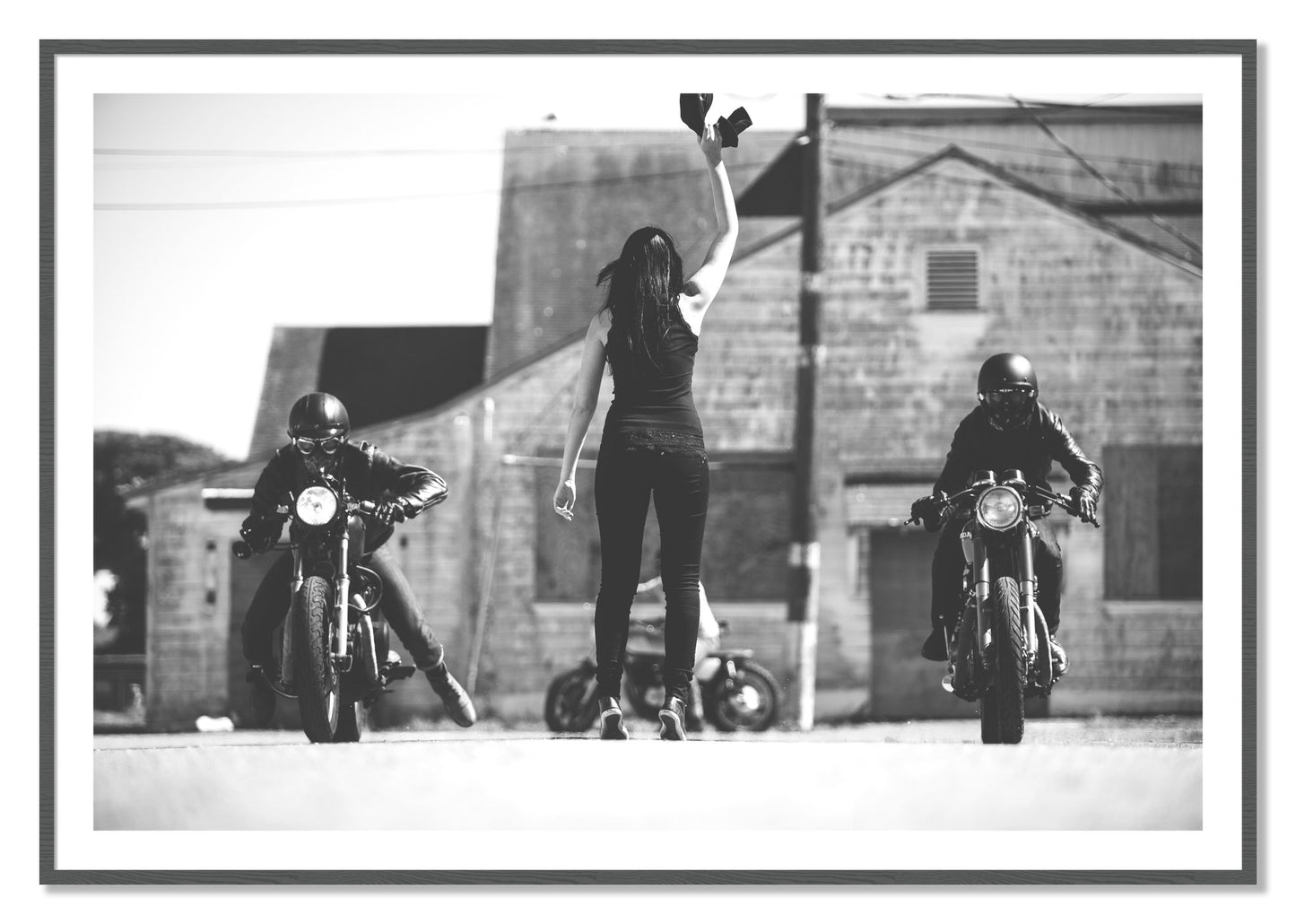 Framed photograph of Ready Set by Dylan Ozanich, Grey frame, Borders