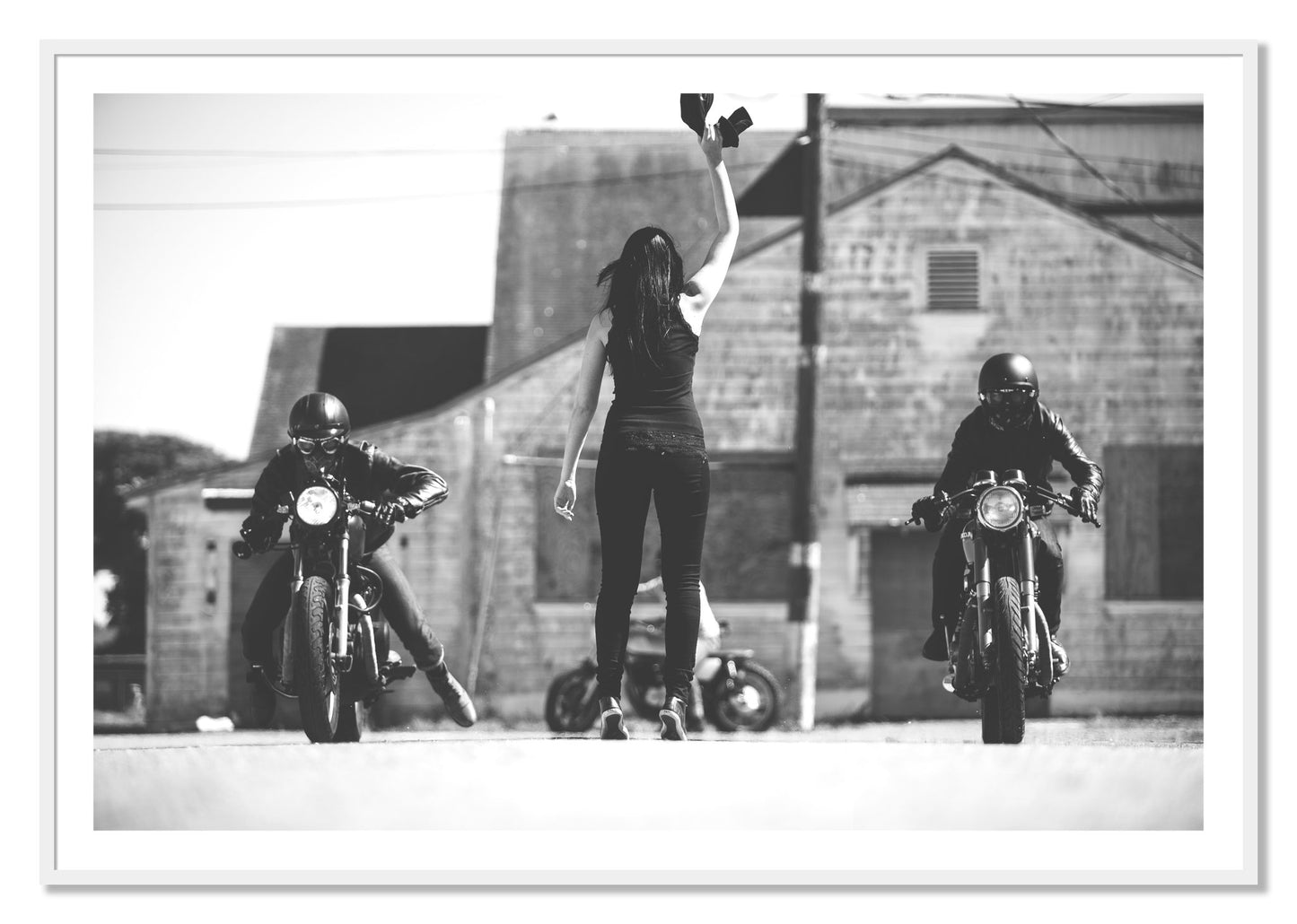 Framed photograph of Ready Set by Dylan Ozanich, White frame, Borders