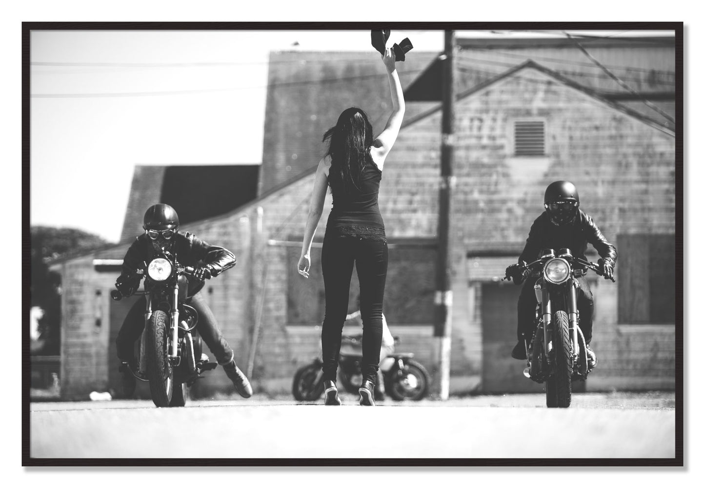 Framed photograph of Ready Set by Dylan Ozanich, Black Walnut frame, Full Bleed