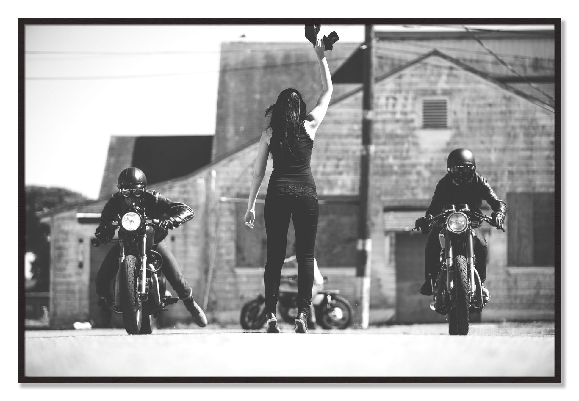Framed photograph of Ready Set by Dylan Ozanich, Black Walnut frame, Full Bleed