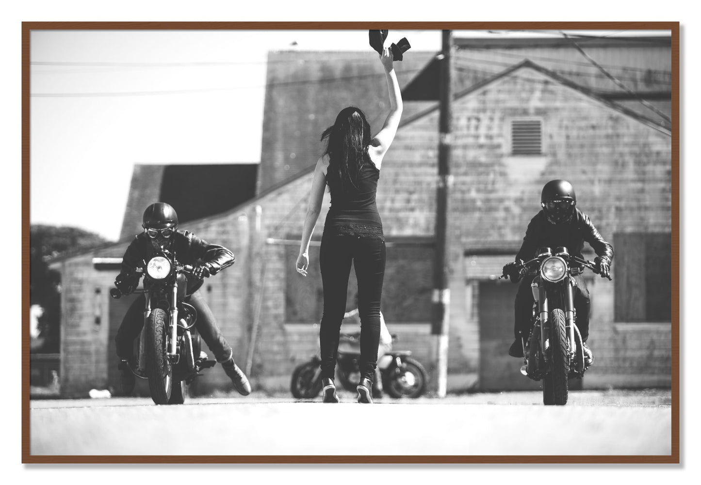 Framed photograph of Ready Set by Dylan Ozanich, Walnut frame, Full Bleed