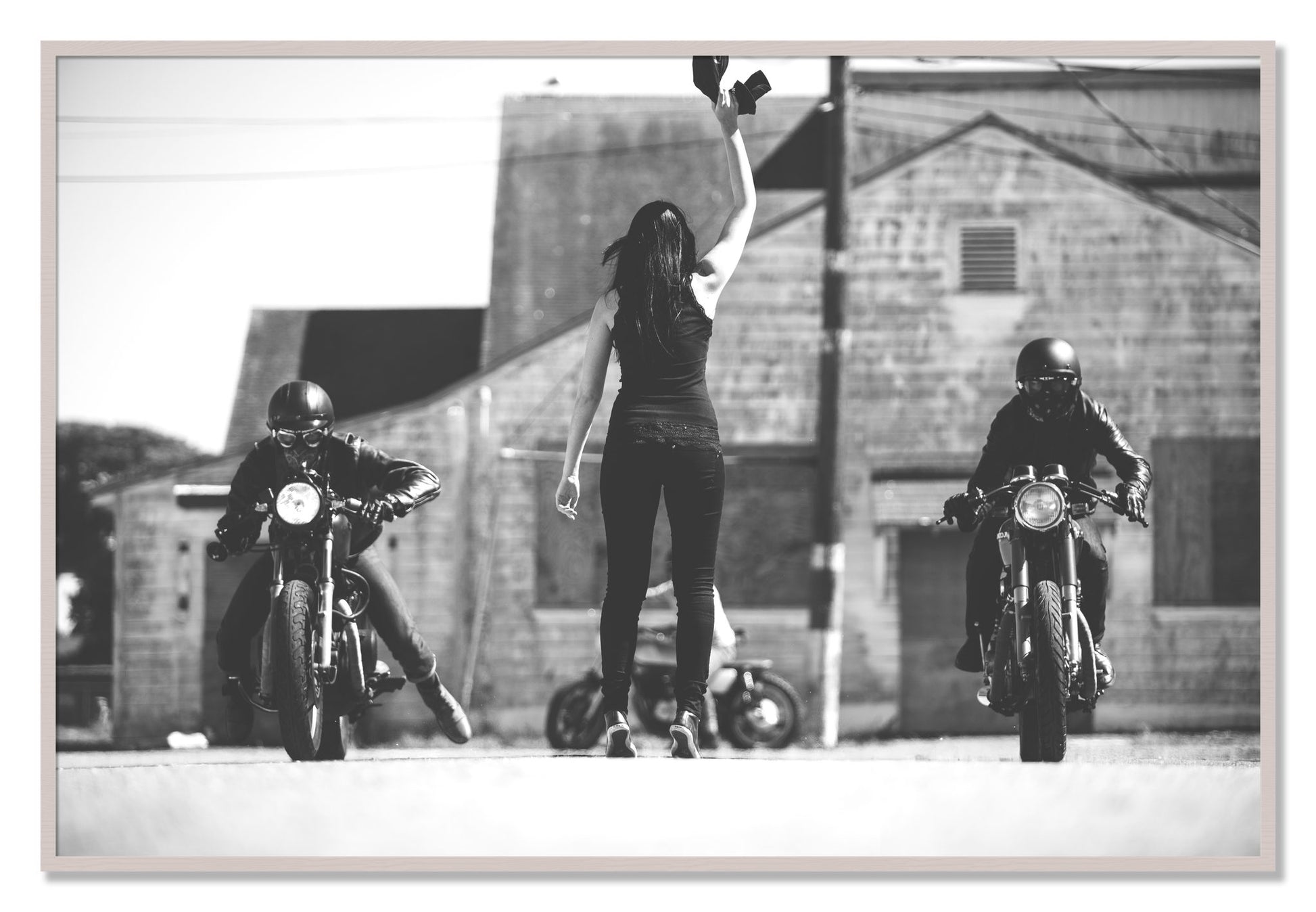 Framed photograph of Ready Set by Dylan Ozanich, White Maple frame, Full Bleed