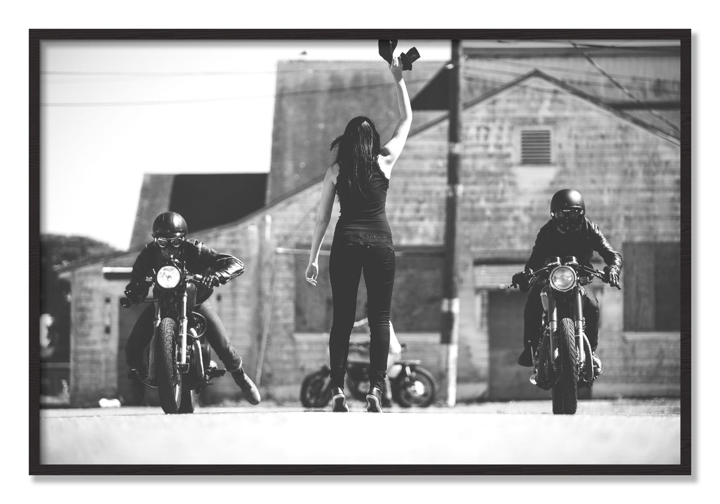 Framed photograph of Ready Set by Dylan Ozanich, Black Walnut frame, Full Bleed