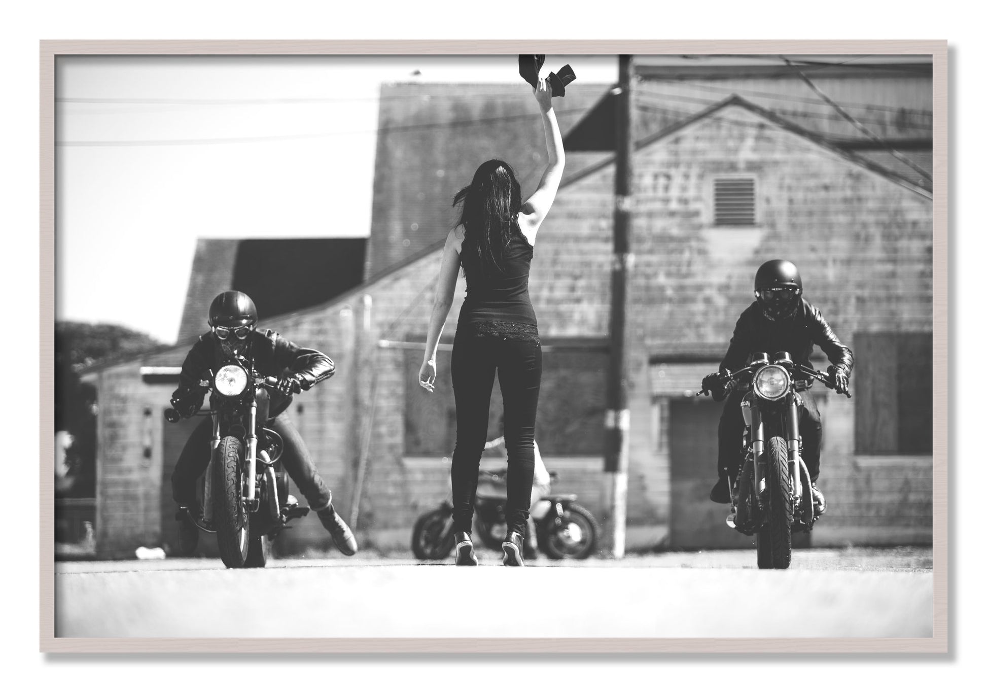 Framed photograph of Ready Set by Dylan Ozanich, White Maple frame, Full Bleed