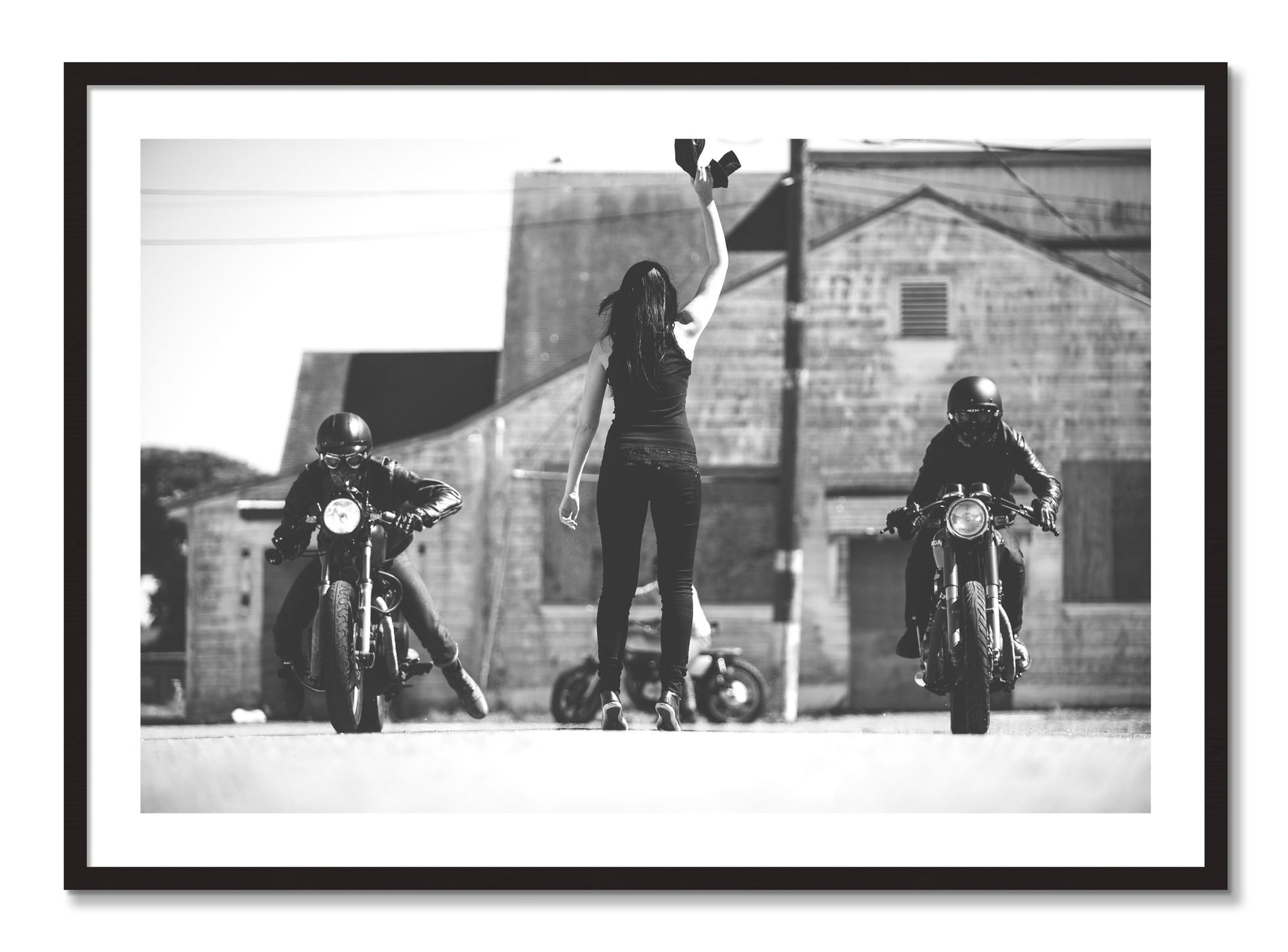 Framed photograph of Ready Set by Dylan Ozanich, Black Walnut frame, Borders