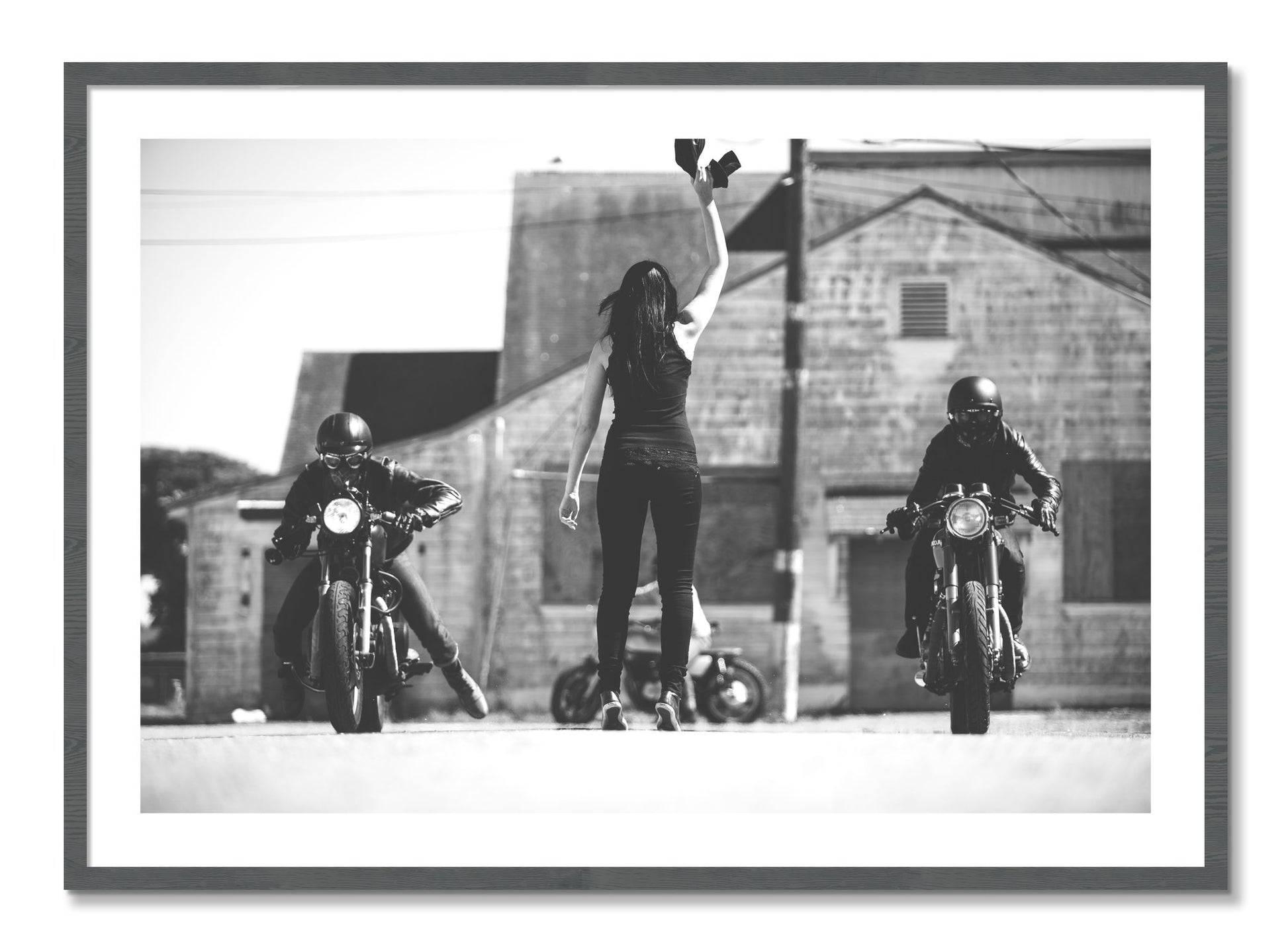 Framed photograph of Ready Set by Dylan Ozanich, Grey frame, Borders
