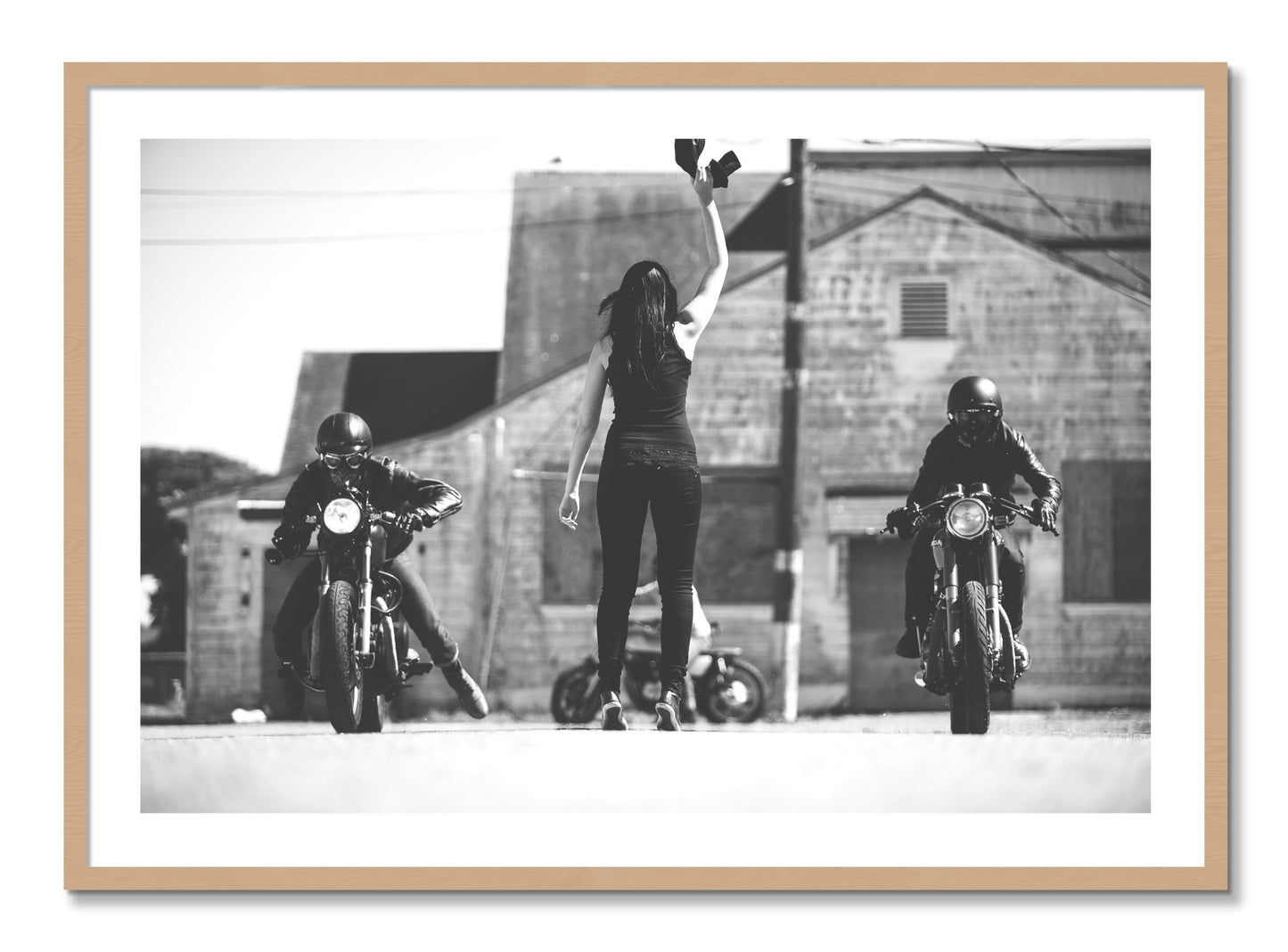 Framed photograph of Ready Set by Dylan Ozanich, Oak frame, Borders