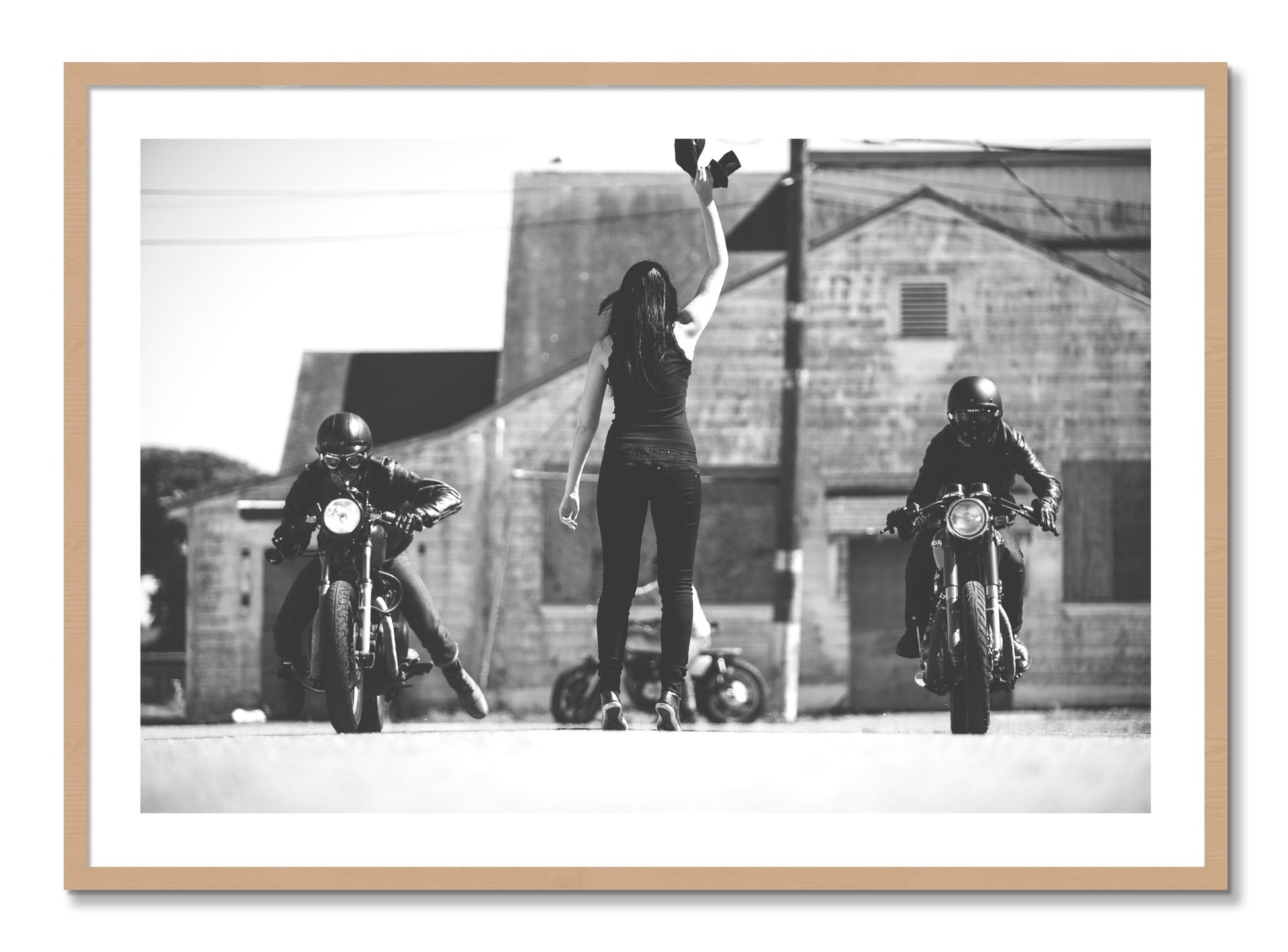 Framed photograph of Ready Set by Dylan Ozanich, Oak frame, Borders