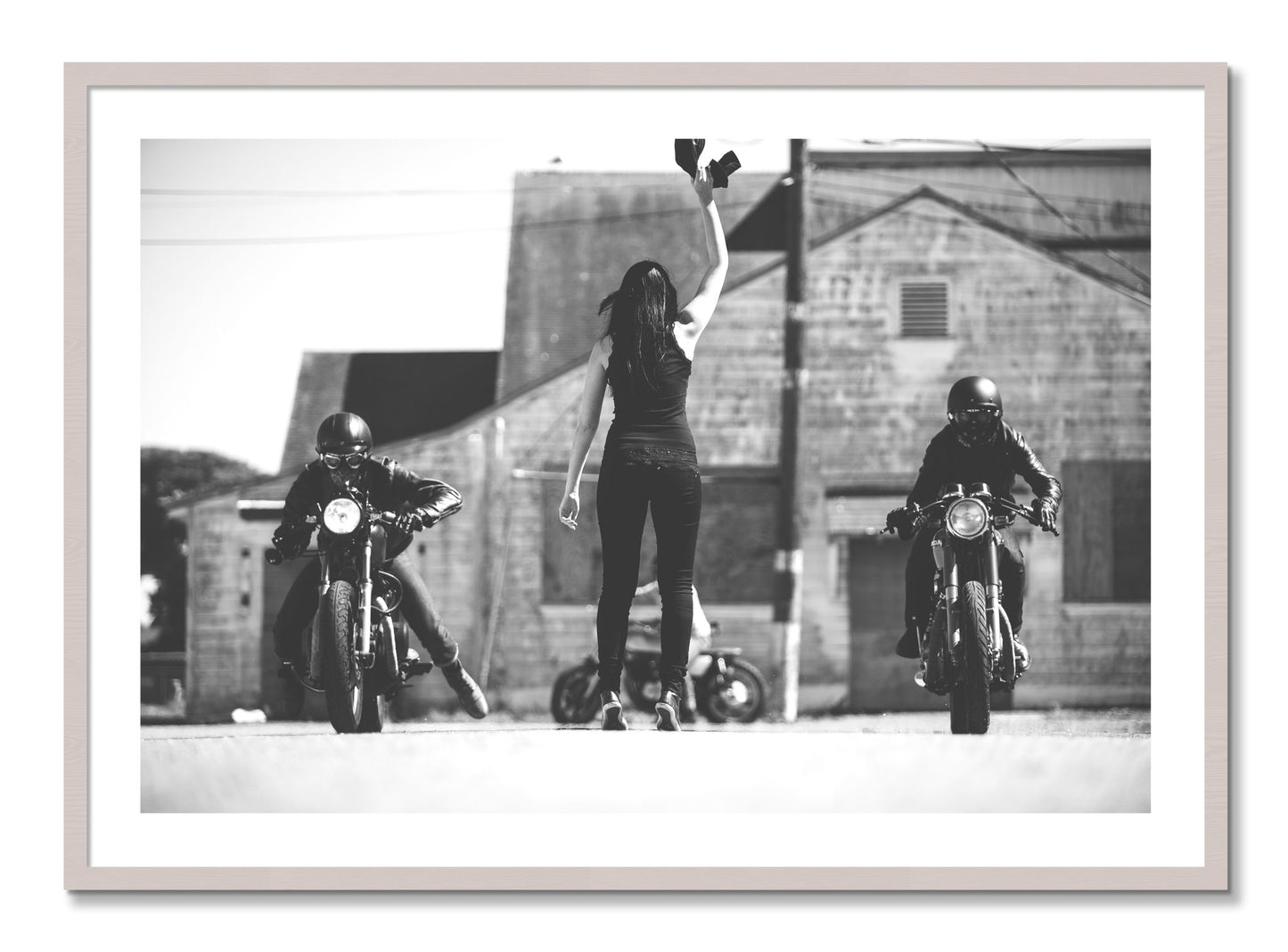 Framed photograph of Ready Set by Dylan Ozanich, White Maple frame, Borders