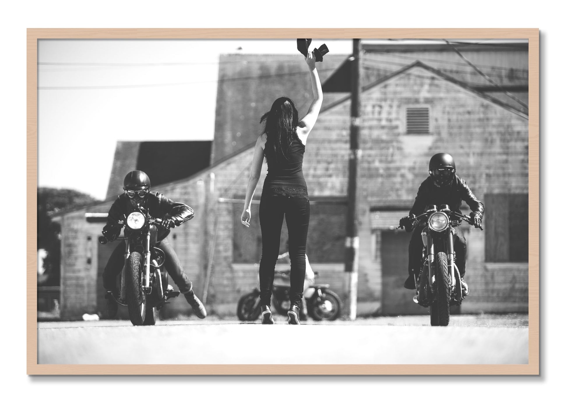 Framed photograph of Ready Set by Dylan Ozanich, Maple frame, Full Bleed