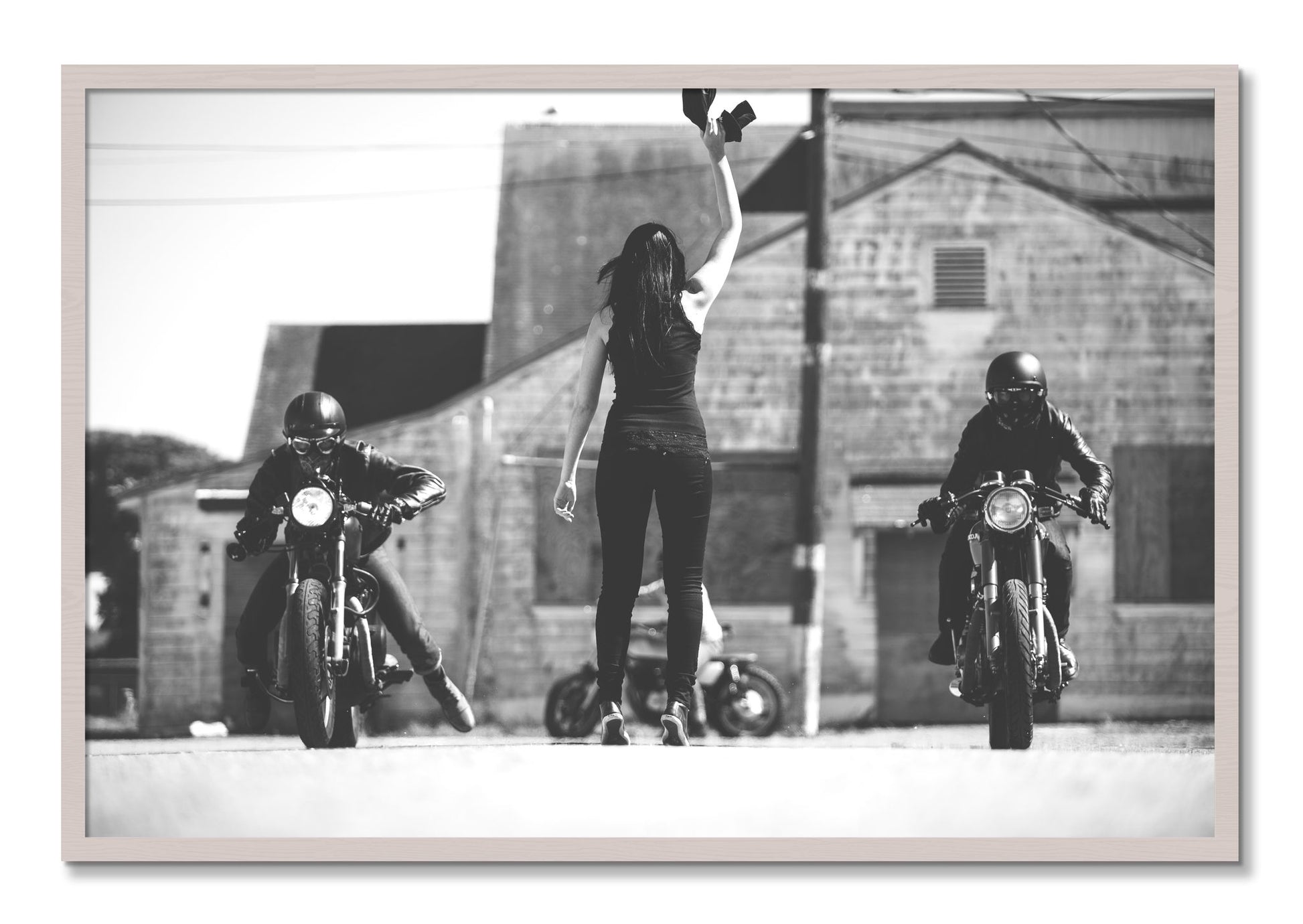 Framed photograph of Ready Set by Dylan Ozanich, White Maple frame, Full Bleed