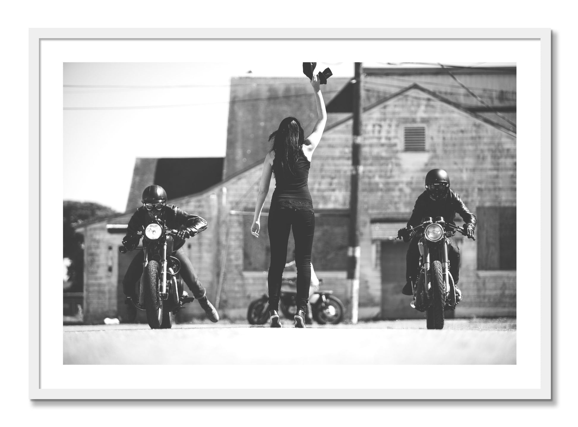 Framed photograph of Ready Set by Dylan Ozanich, White frame, Full Bleed