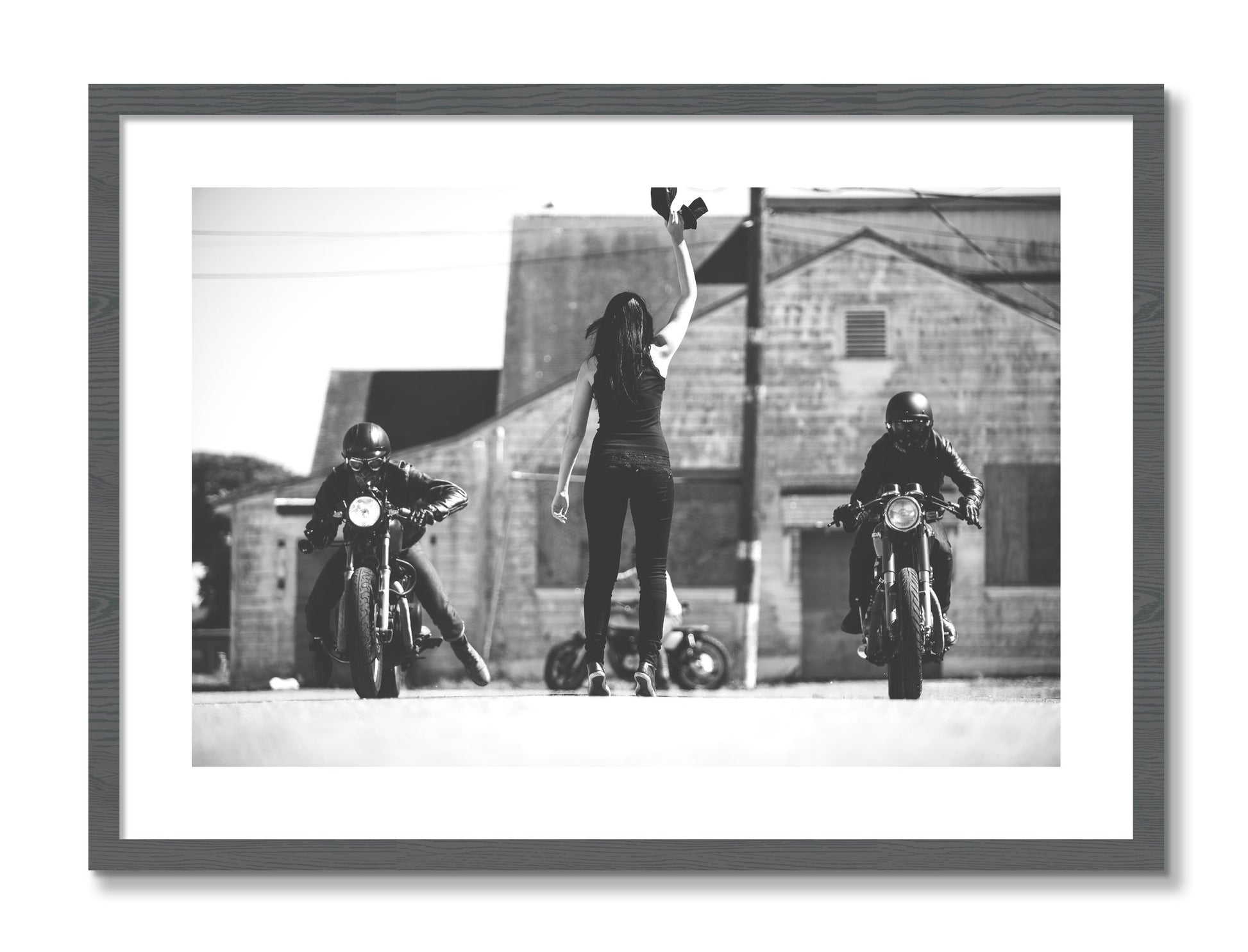 Framed photograph of Ready Set by Dylan Ozanich, Grey frame, Borders
